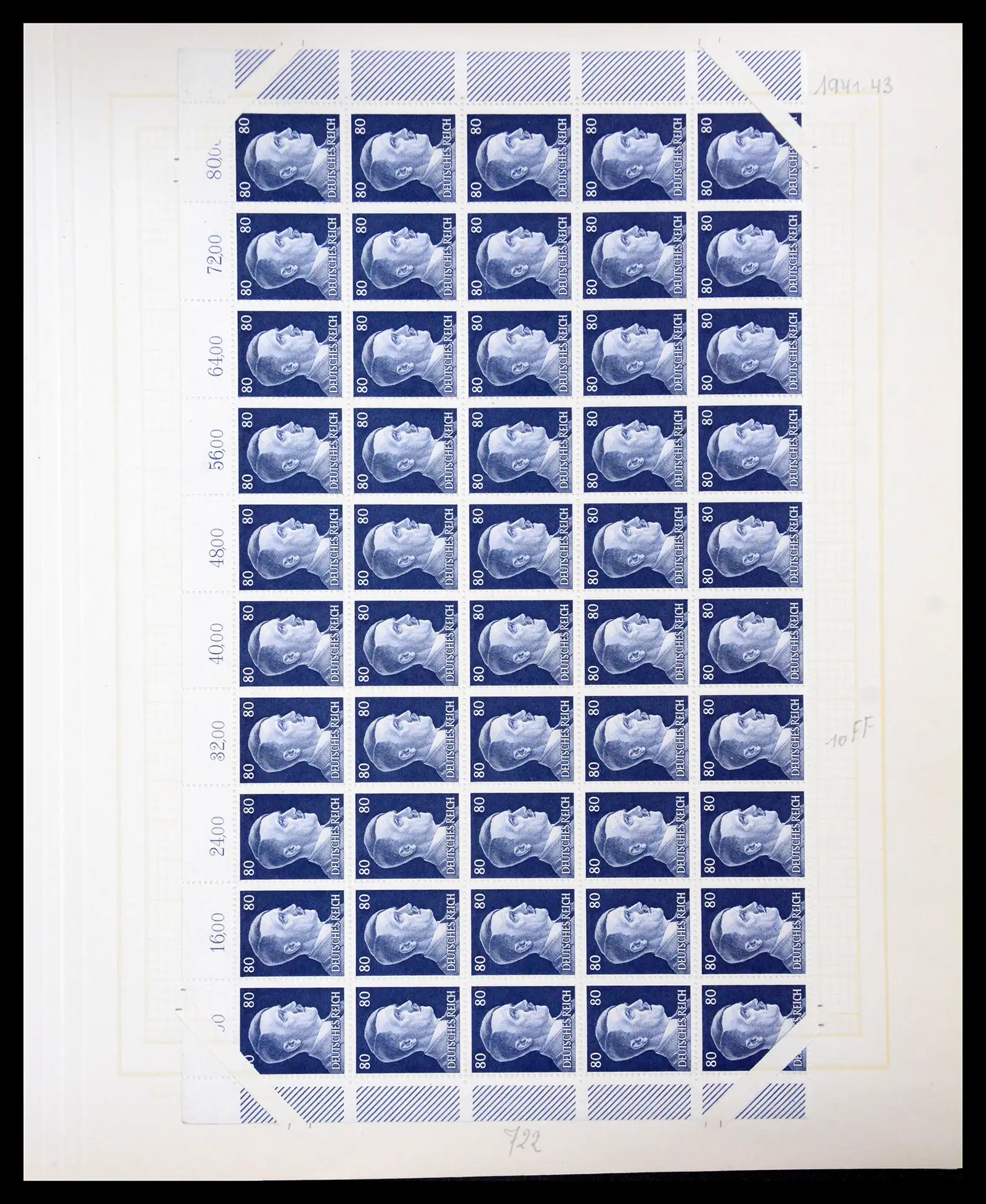 41271 0027 - Postzegelverzameling 41271 Duitsland vellen/veldelen 1922-1943.