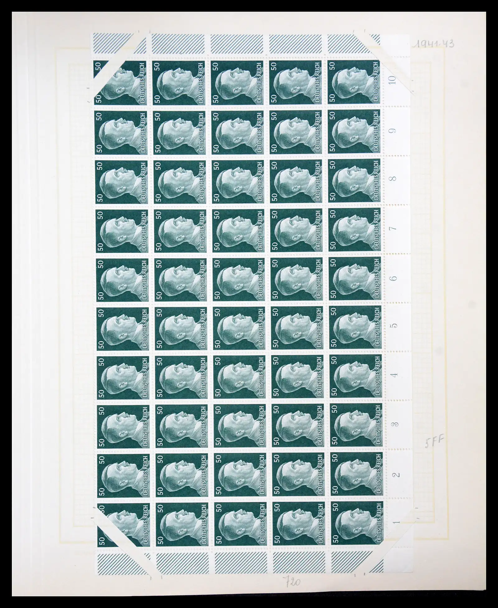 41271 0028 - Postzegelverzameling 41271 Duitsland vellen/veldelen 1922-1943.