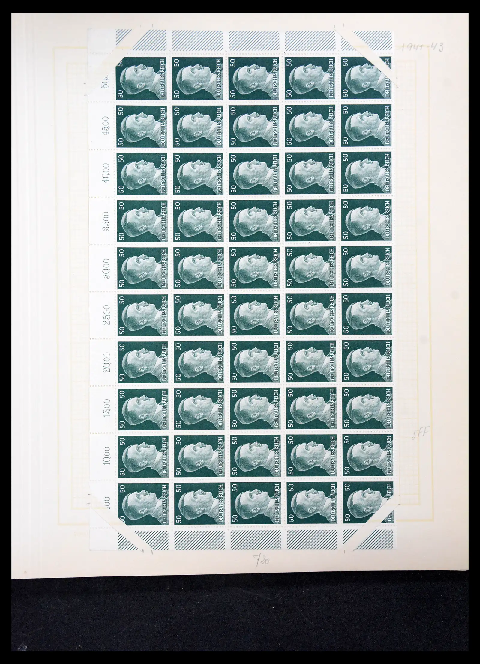 41271 0030 - Postzegelverzameling 41271 Duitsland vellen/veldelen 1922-1943.