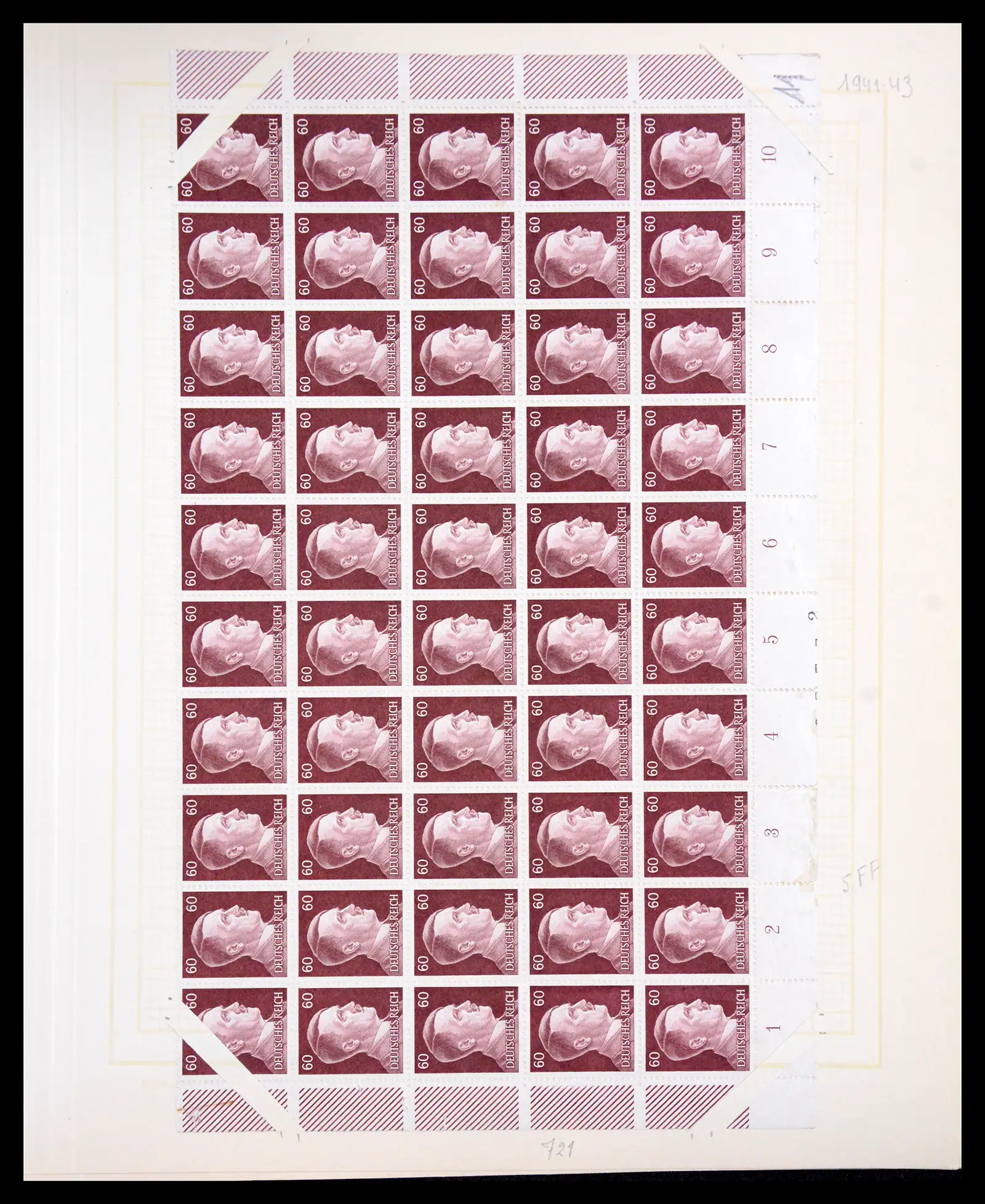 41271 0031 - Postzegelverzameling 41271 Duitsland vellen/veldelen 1922-1943.