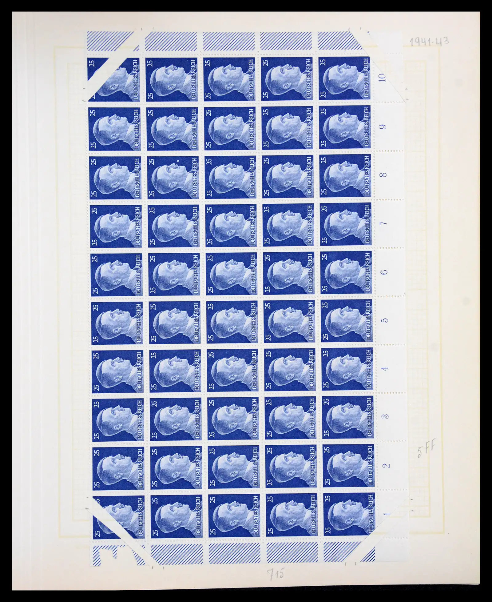 41271 0032 - Postzegelverzameling 41271 Duitsland vellen/veldelen 1922-1943.