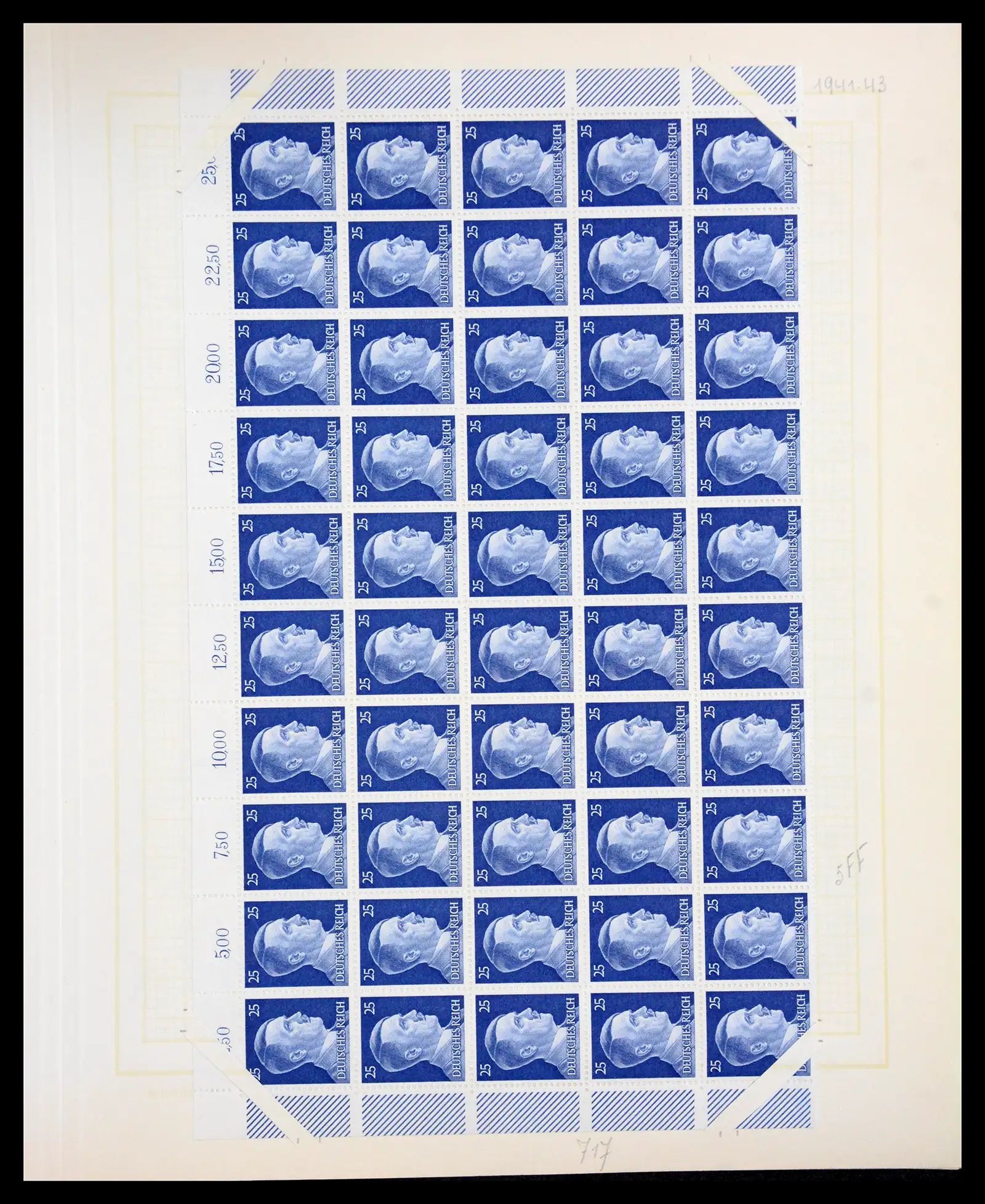 41271 0033 - Postzegelverzameling 41271 Duitsland vellen/veldelen 1922-1943.