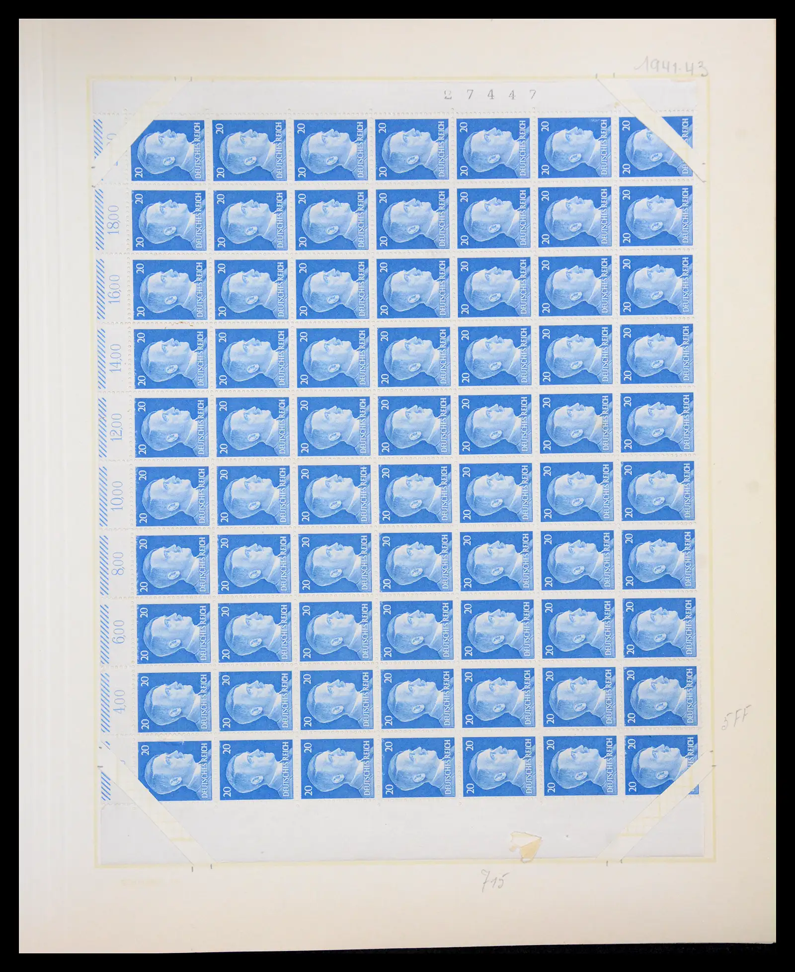 41271 0035 - Postzegelverzameling 41271 Duitsland vellen/veldelen 1922-1943.