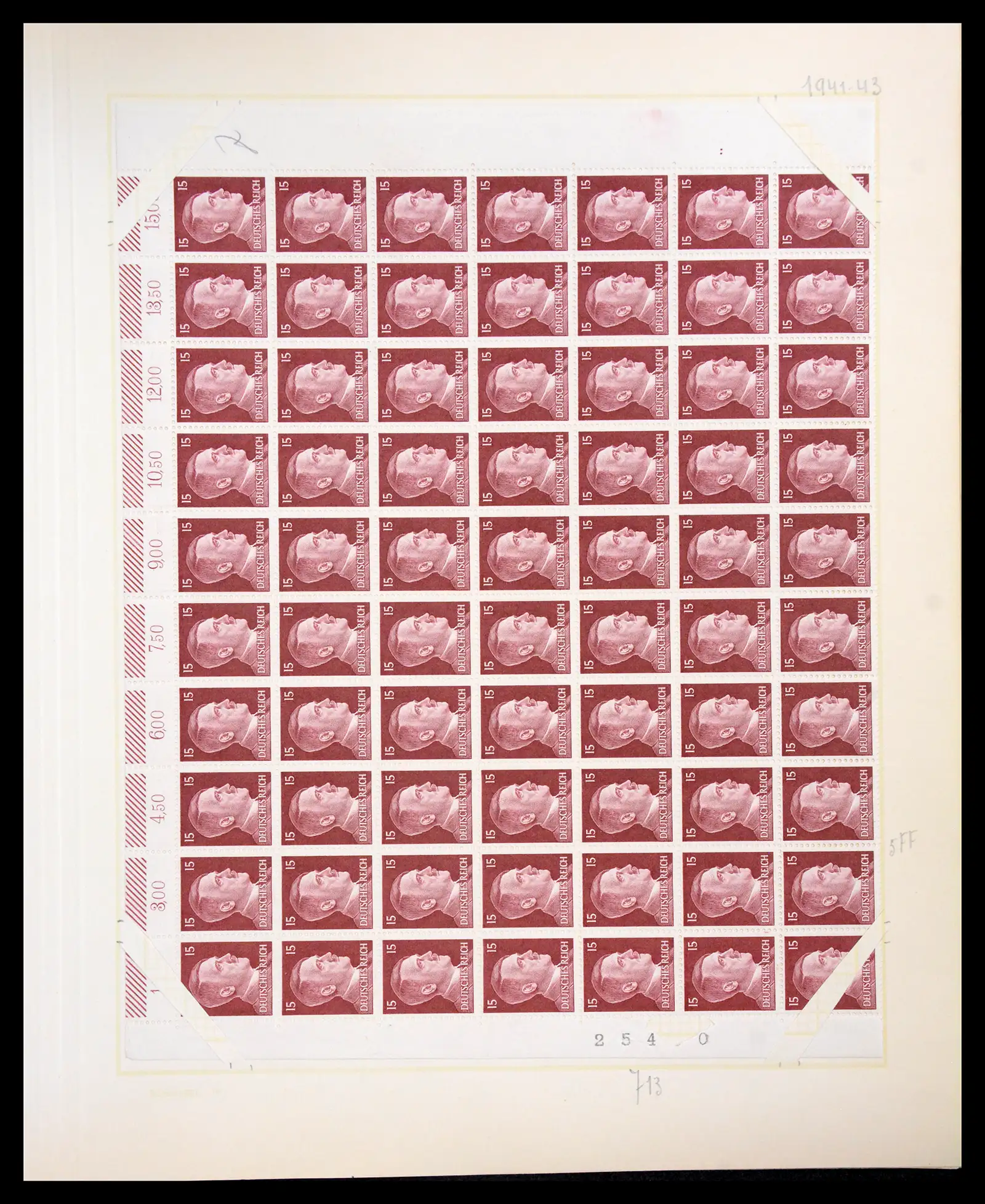 41271 0036 - Postzegelverzameling 41271 Duitsland vellen/veldelen 1922-1943.