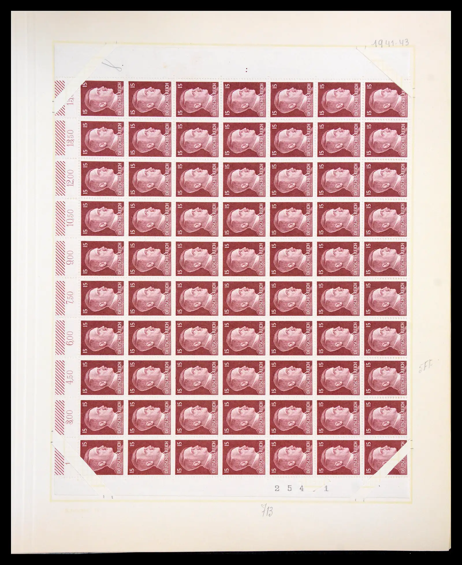 41271 0037 - Postzegelverzameling 41271 Duitsland vellen/veldelen 1922-1943.