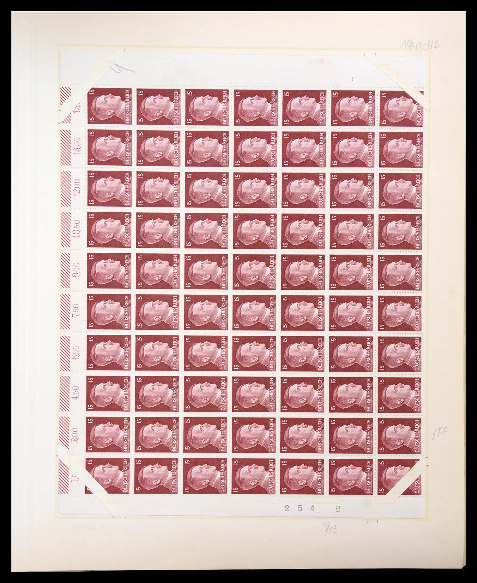 41271 0038 - Postzegelverzameling 41271 Duitsland vellen/veldelen 1922-1943.