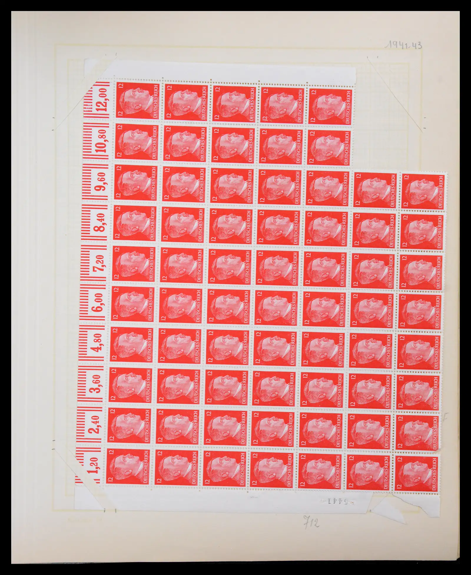 41271 0039 - Postzegelverzameling 41271 Duitsland vellen/veldelen 1922-1943.