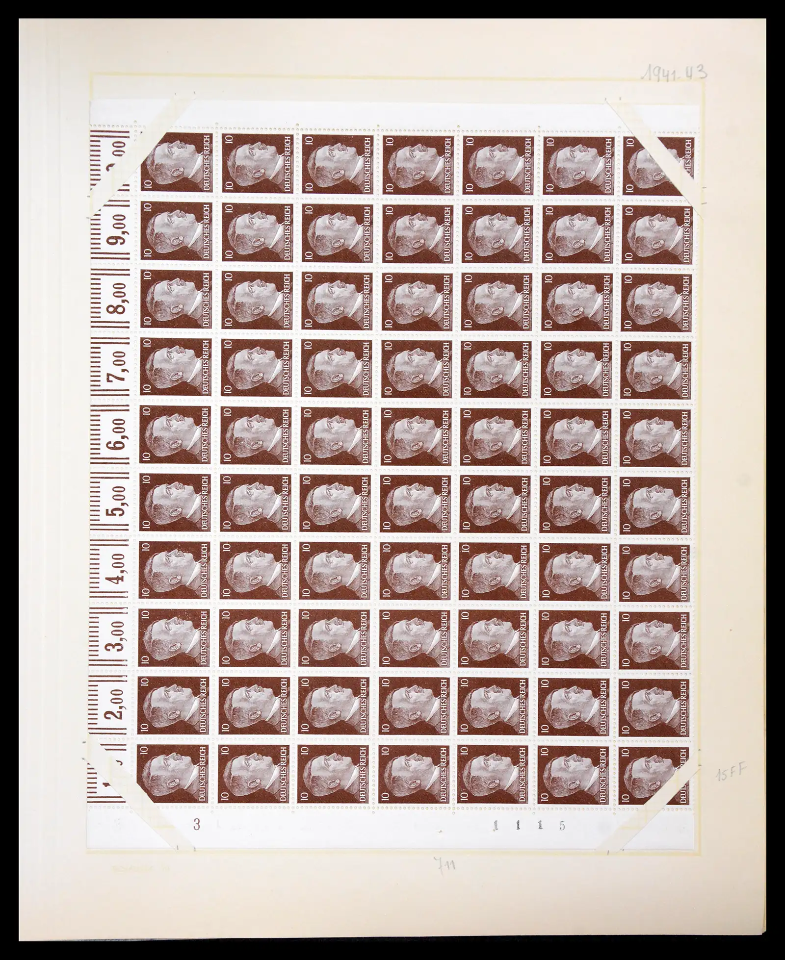 41271 0040 - Postzegelverzameling 41271 Duitsland vellen/veldelen 1922-1943.