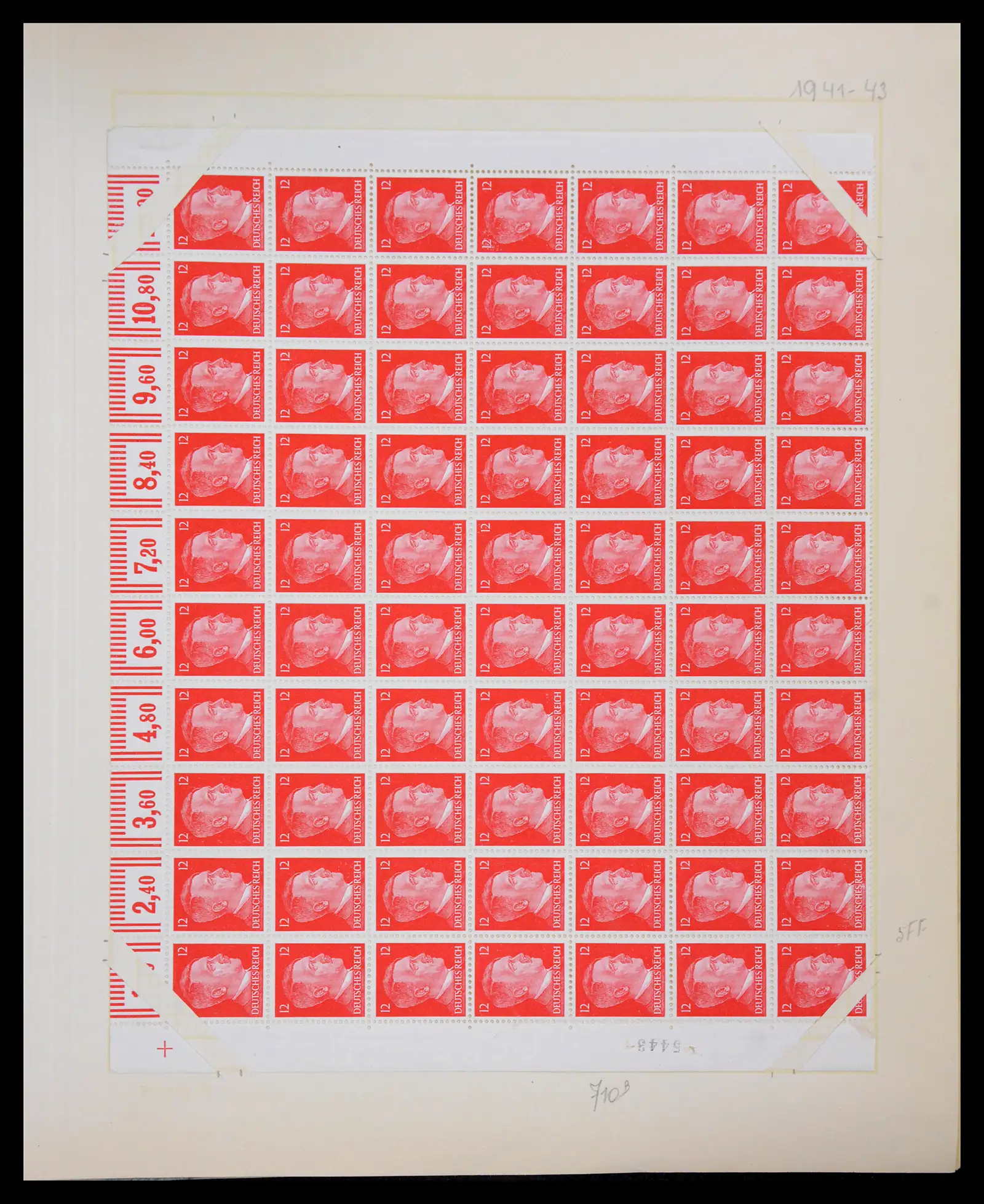 41271 0041 - Postzegelverzameling 41271 Duitsland vellen/veldelen 1922-1943.