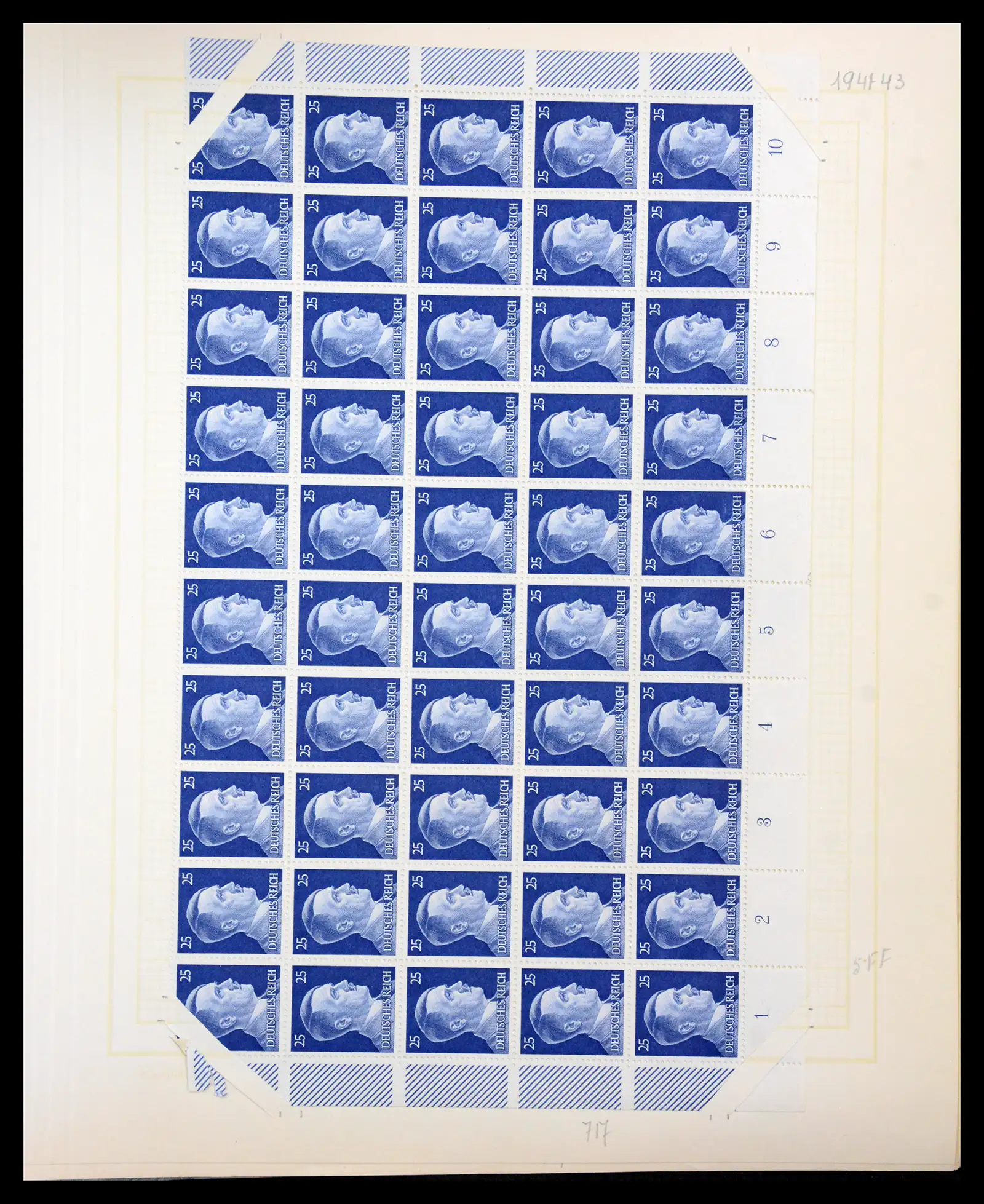 41271 0042 - Postzegelverzameling 41271 Duitsland vellen/veldelen 1922-1943.