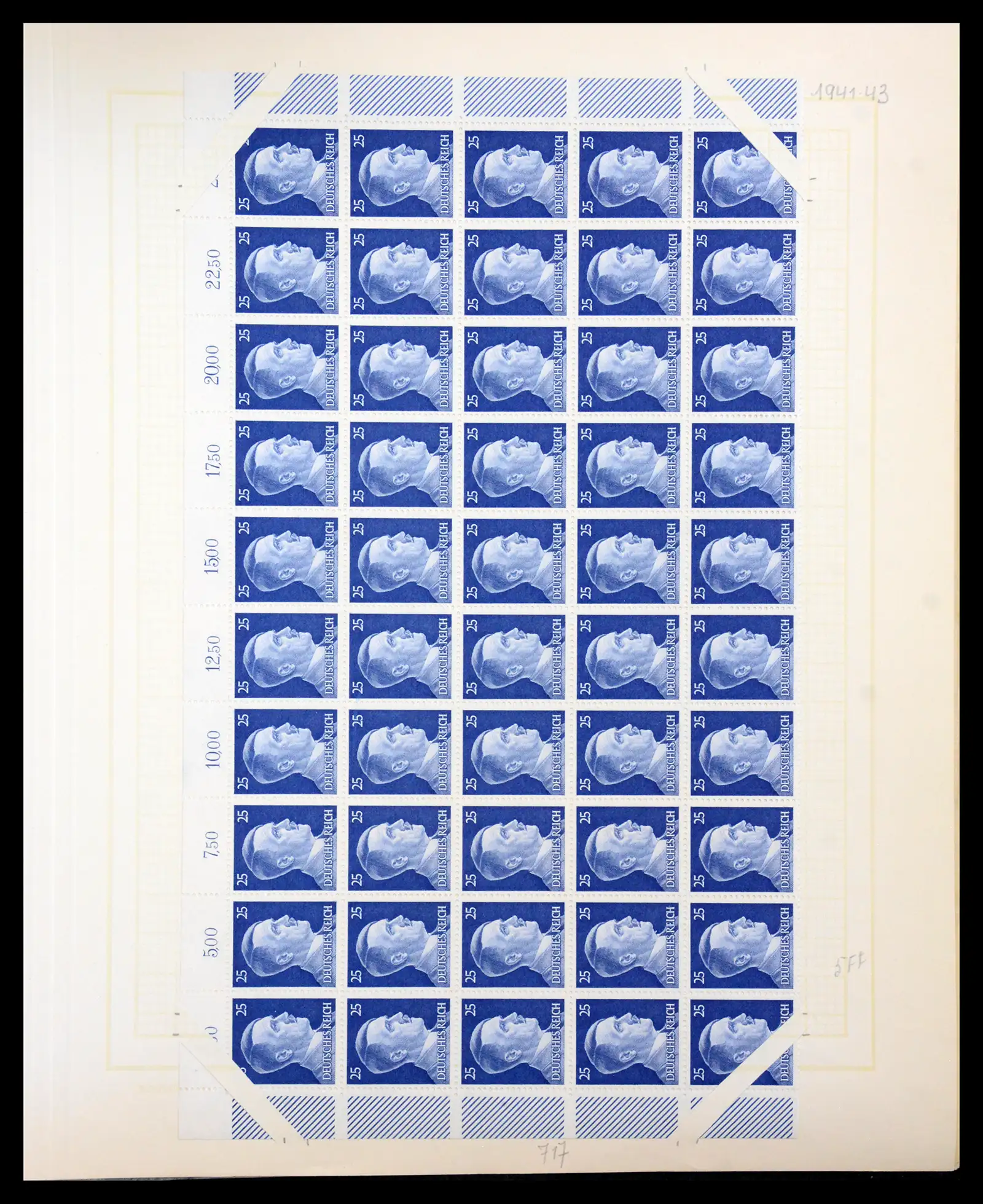 41271 0043 - Postzegelverzameling 41271 Duitsland vellen/veldelen 1922-1943.
