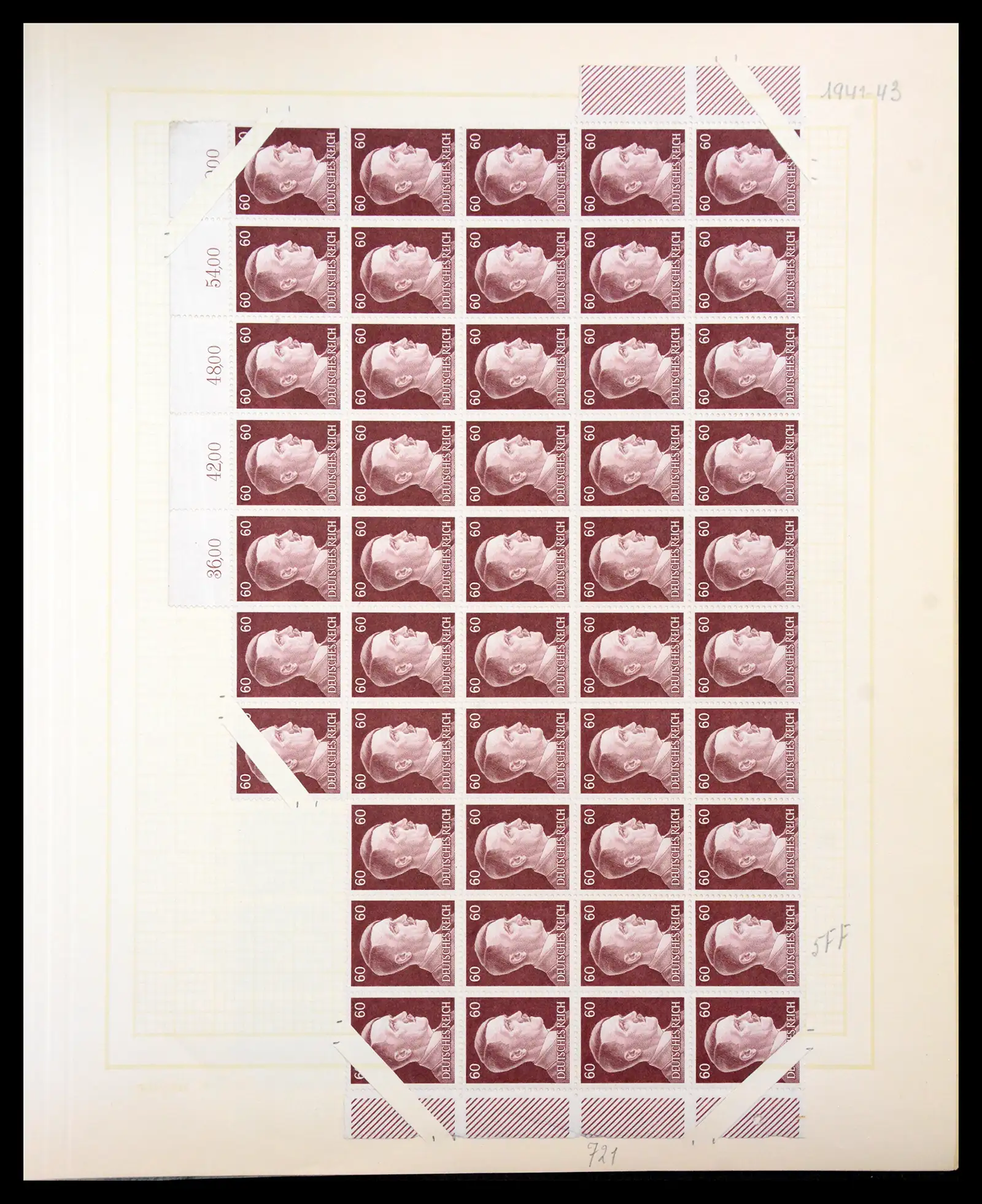 41271 0044 - Postzegelverzameling 41271 Duitsland vellen/veldelen 1922-1943.