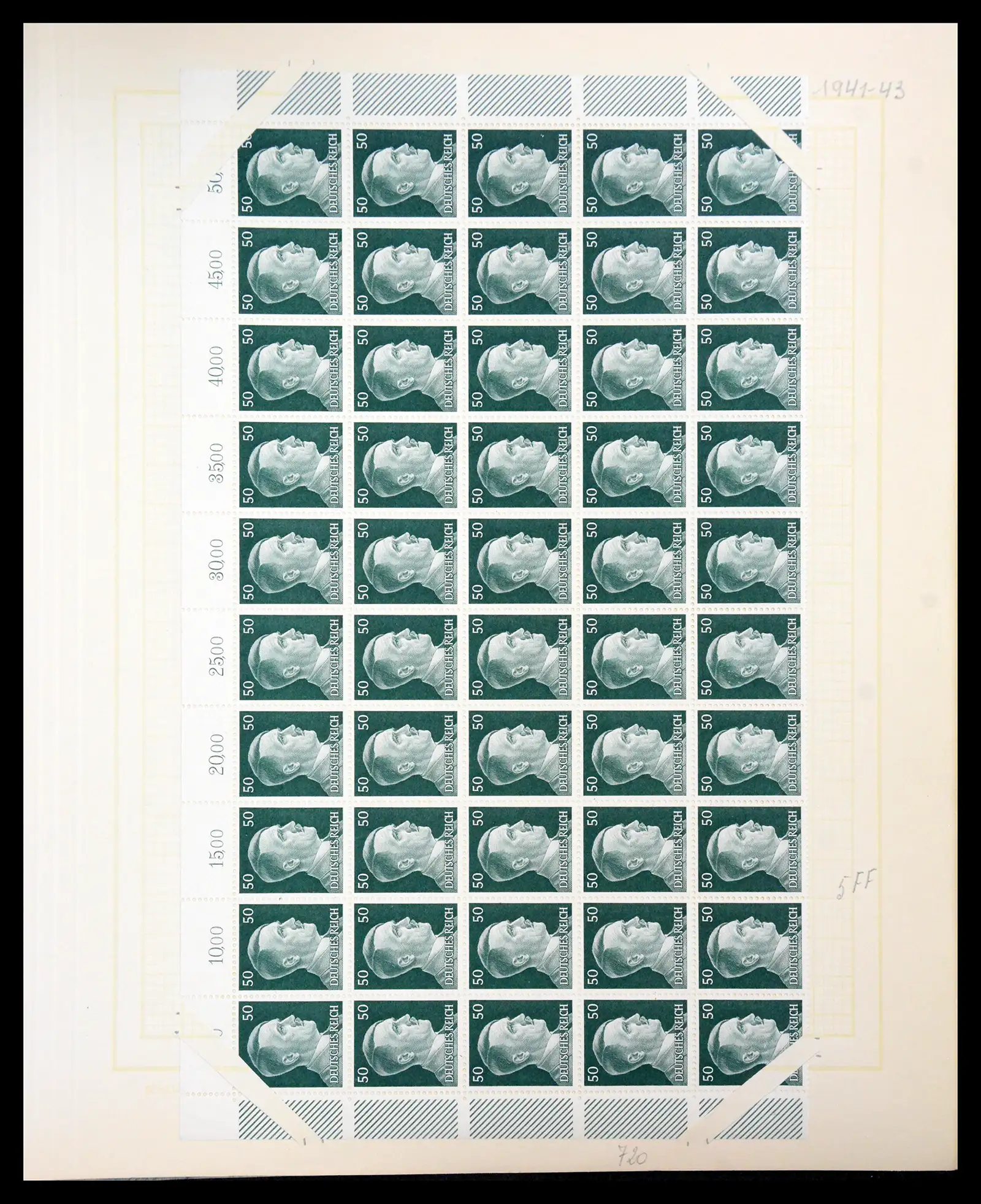 41271 0045 - Postzegelverzameling 41271 Duitsland vellen/veldelen 1922-1943.