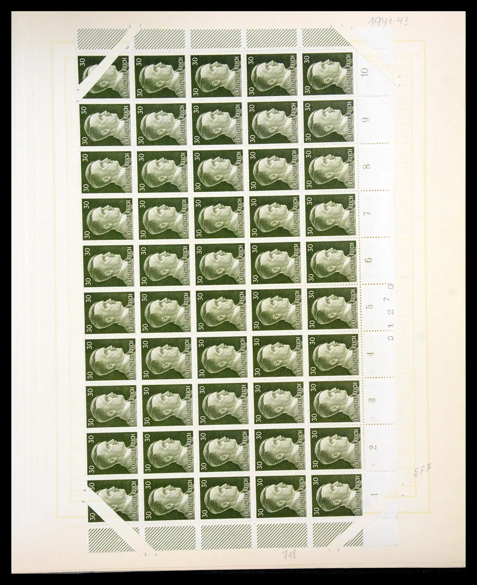 41271 0046 - Postzegelverzameling 41271 Duitsland vellen/veldelen 1922-1943.