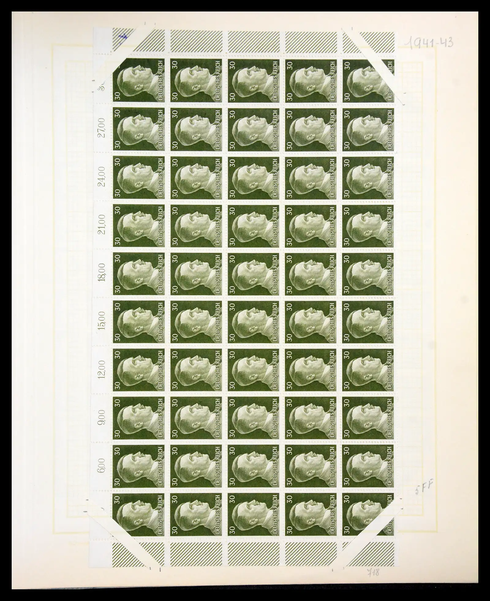 41271 0047 - Postzegelverzameling 41271 Duitsland vellen/veldelen 1922-1943.