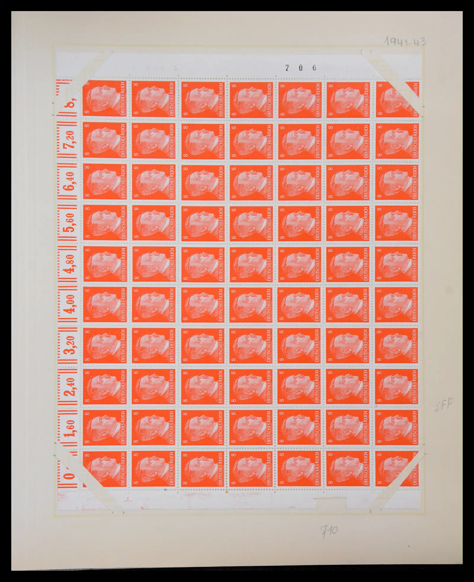 41271 0050 - Postzegelverzameling 41271 Duitsland vellen/veldelen 1922-1943.