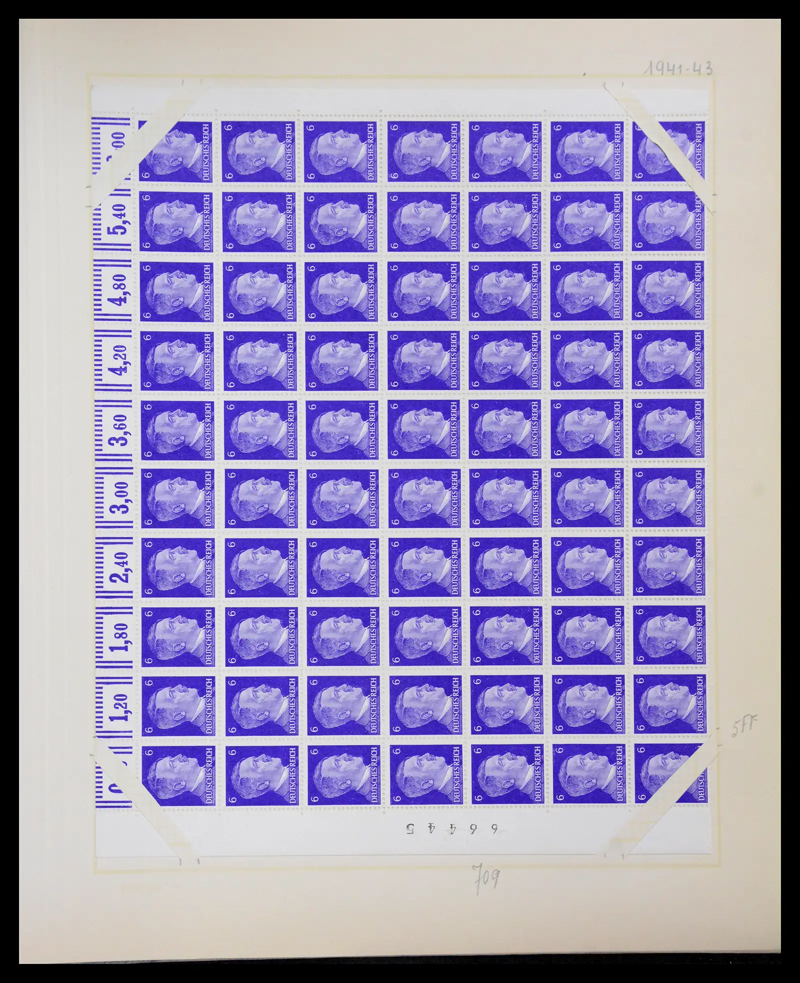 41271 0051 - Postzegelverzameling 41271 Duitsland vellen/veldelen 1922-1943.