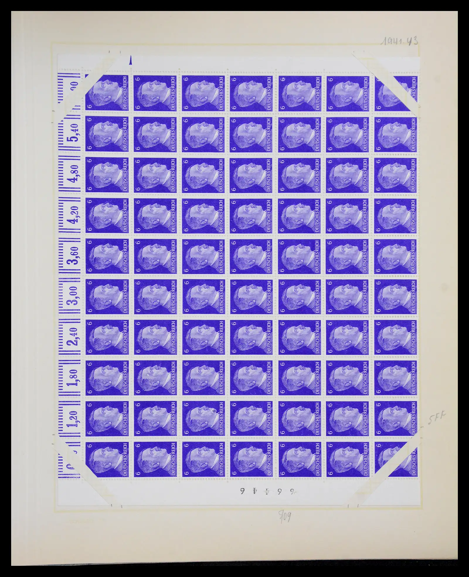 41271 0052 - Postzegelverzameling 41271 Duitsland vellen/veldelen 1922-1943.