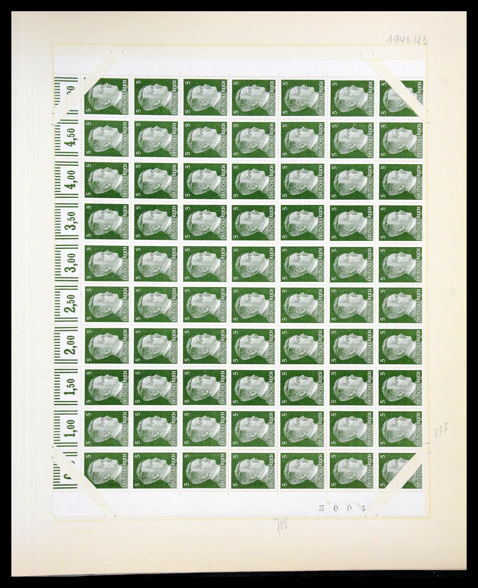 41271 0053 - Postzegelverzameling 41271 Duitsland vellen/veldelen 1922-1943.