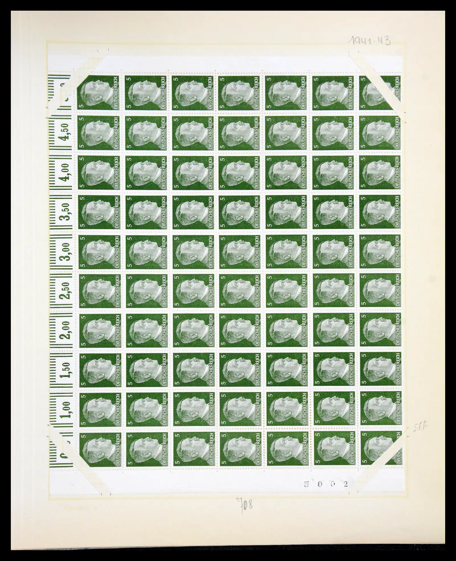 41271 0054 - Postzegelverzameling 41271 Duitsland vellen/veldelen 1922-1943.