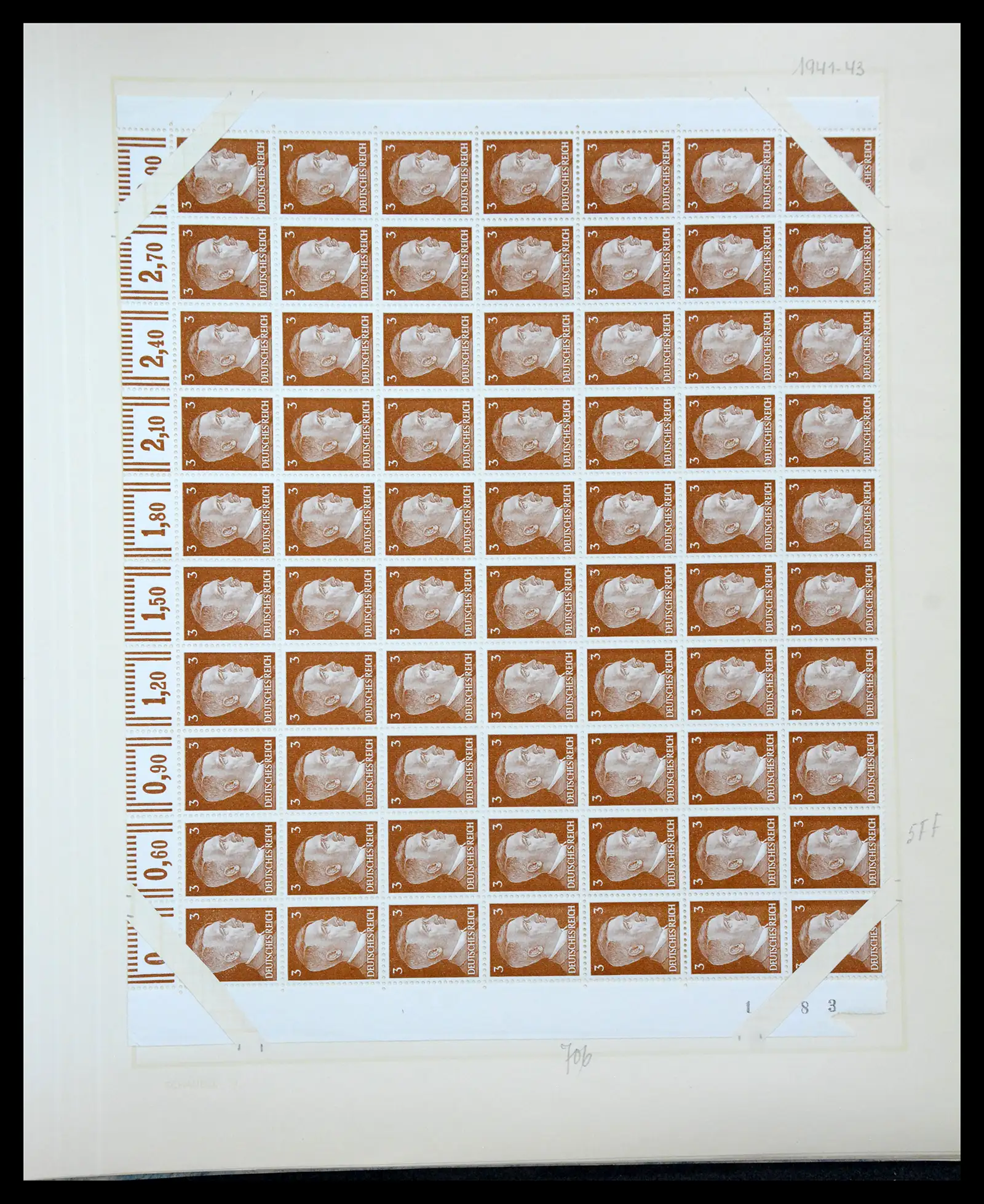 41271 0059 - Postzegelverzameling 41271 Duitsland vellen/veldelen 1922-1943.