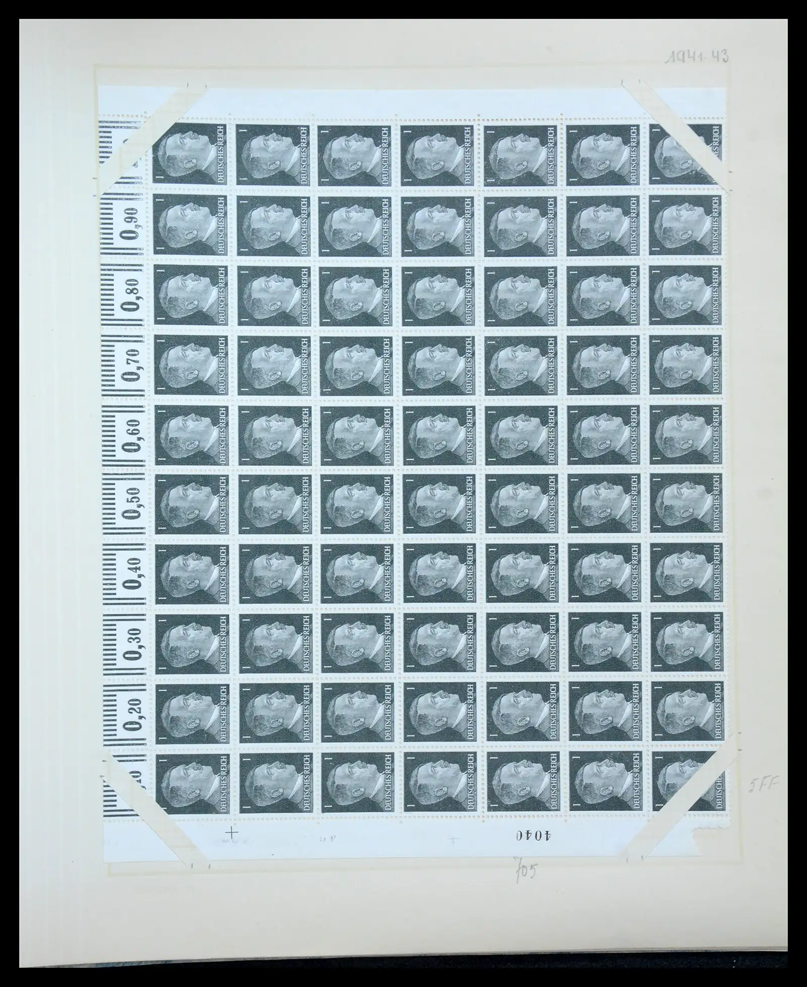 41271 0060 - Postzegelverzameling 41271 Duitsland vellen/veldelen 1922-1943.