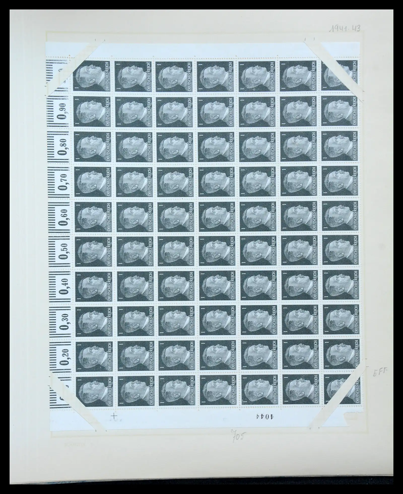 41271 0061 - Postzegelverzameling 41271 Duitsland vellen/veldelen 1922-1943.