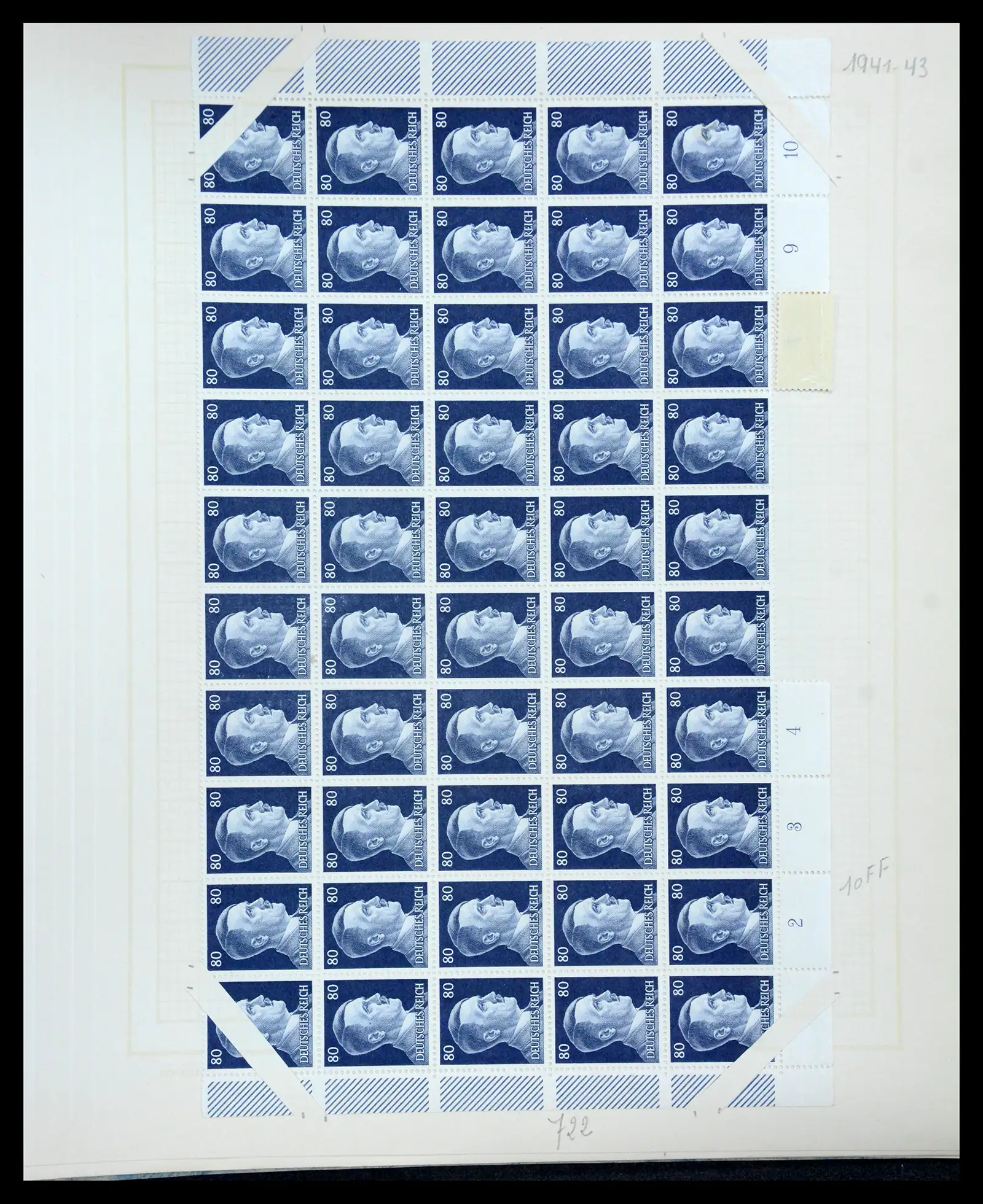 41271 0063 - Postzegelverzameling 41271 Duitsland vellen/veldelen 1922-1943.