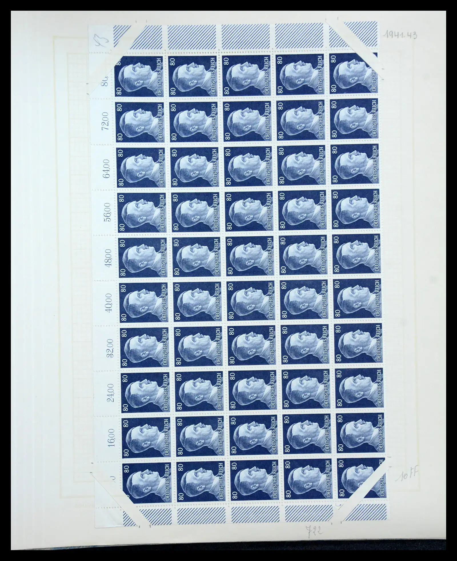 41271 0064 - Postzegelverzameling 41271 Duitsland vellen/veldelen 1922-1943.