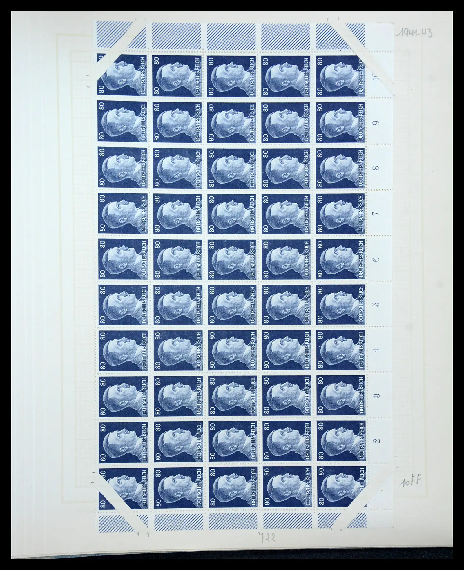 41271 0065 - Postzegelverzameling 41271 Duitsland vellen/veldelen 1922-1943.