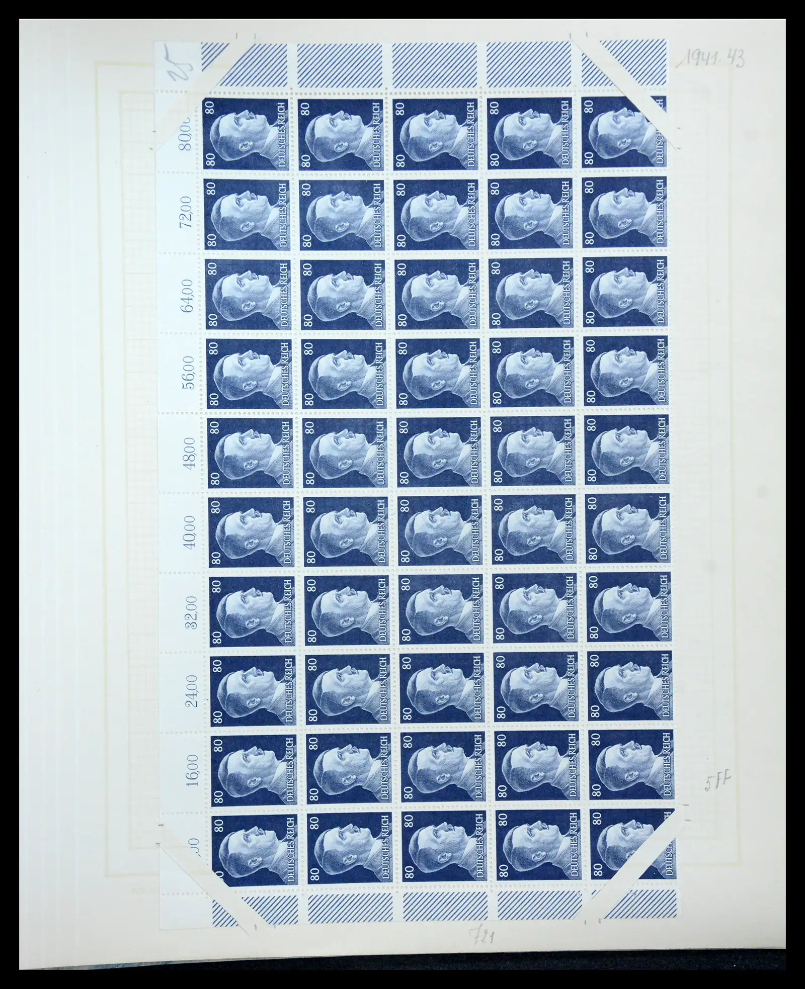 41271 0066 - Postzegelverzameling 41271 Duitsland vellen/veldelen 1922-1943.