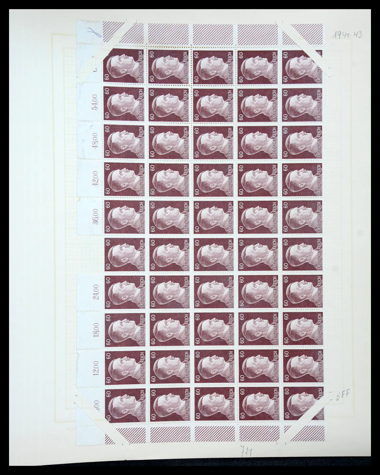 41271 0068 - Postzegelverzameling 41271 Duitsland vellen/veldelen 1922-1943.