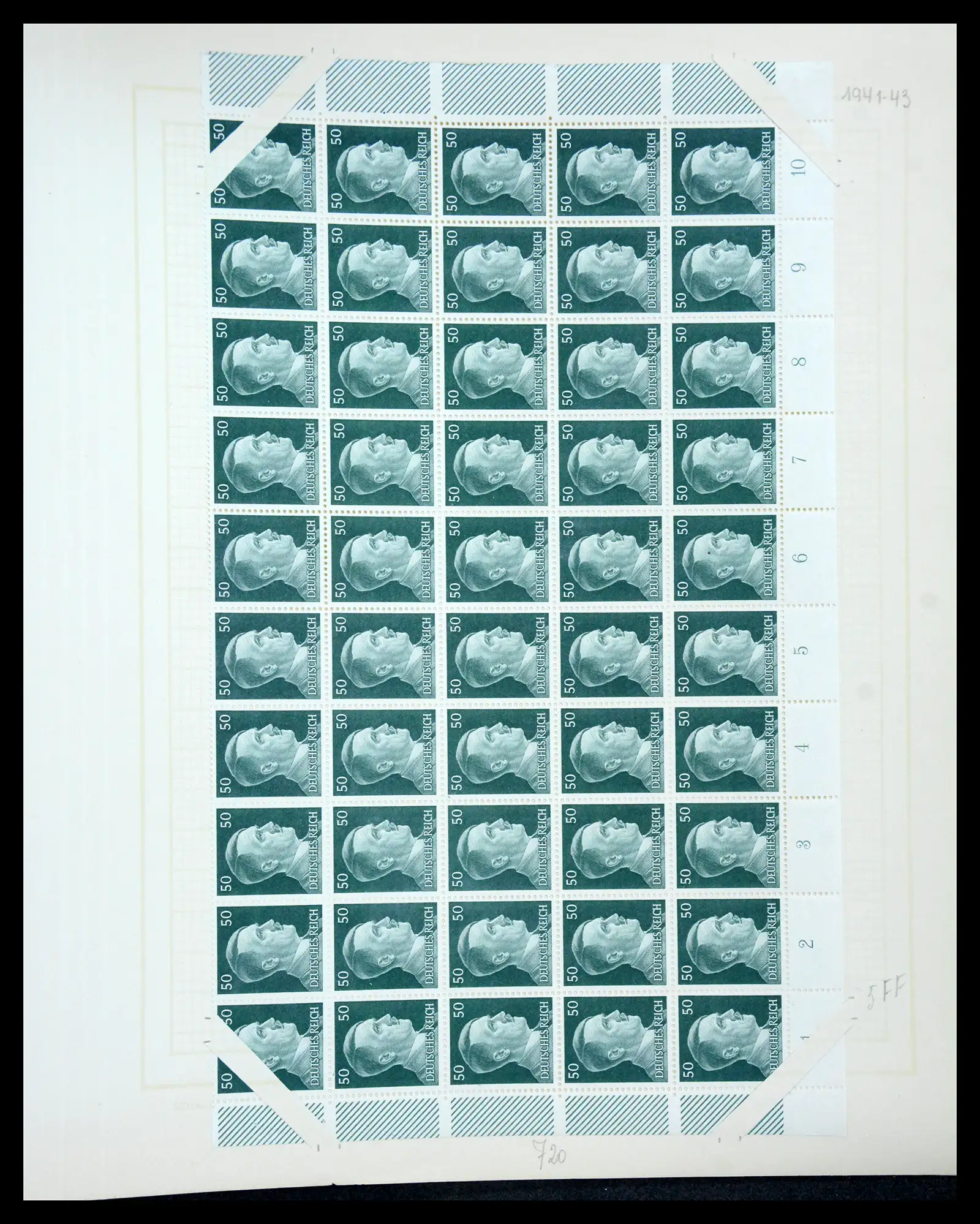 41271 0069 - Postzegelverzameling 41271 Duitsland vellen/veldelen 1922-1943.