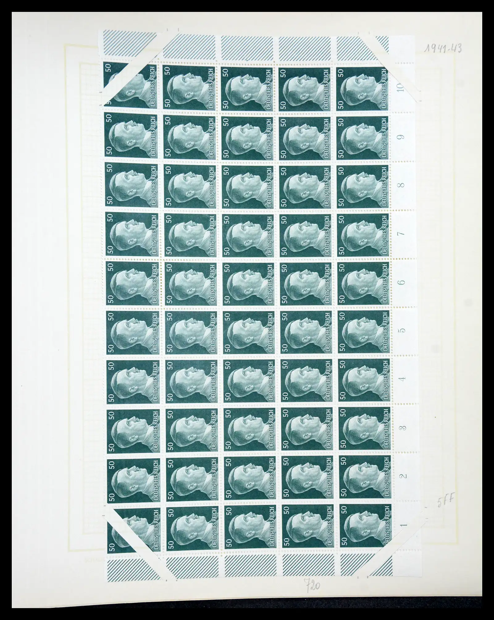 41271 0071 - Postzegelverzameling 41271 Duitsland vellen/veldelen 1922-1943.