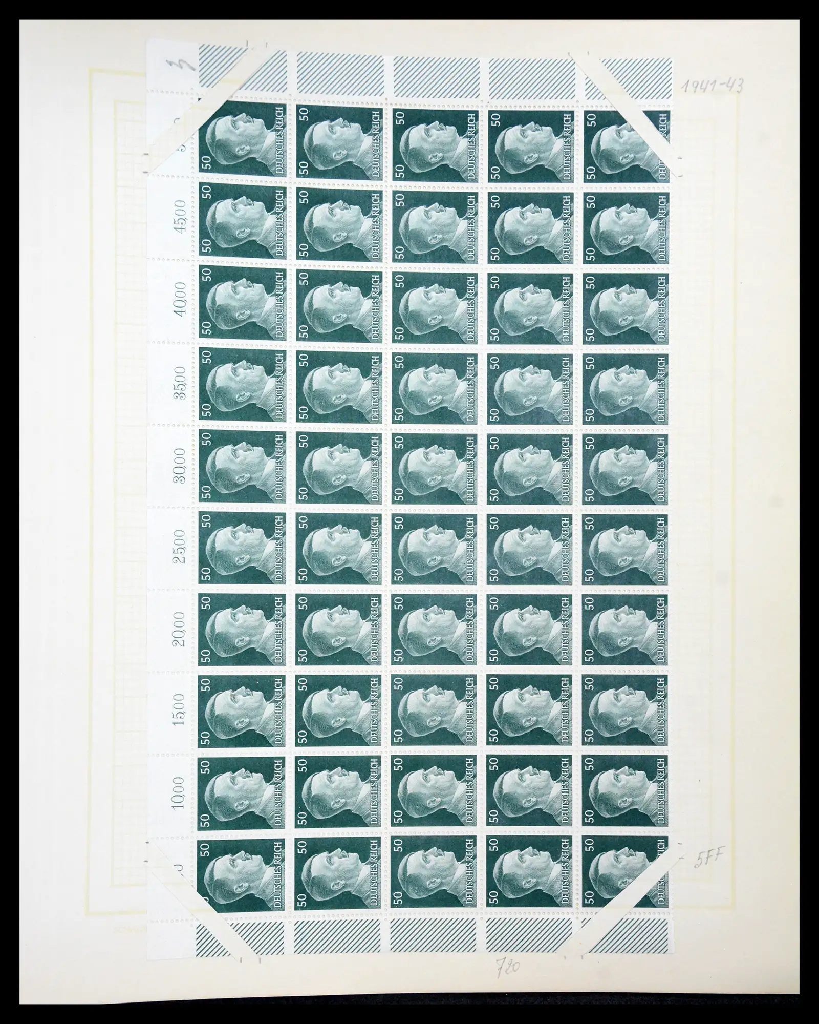 41271 0072 - Postzegelverzameling 41271 Duitsland vellen/veldelen 1922-1943.