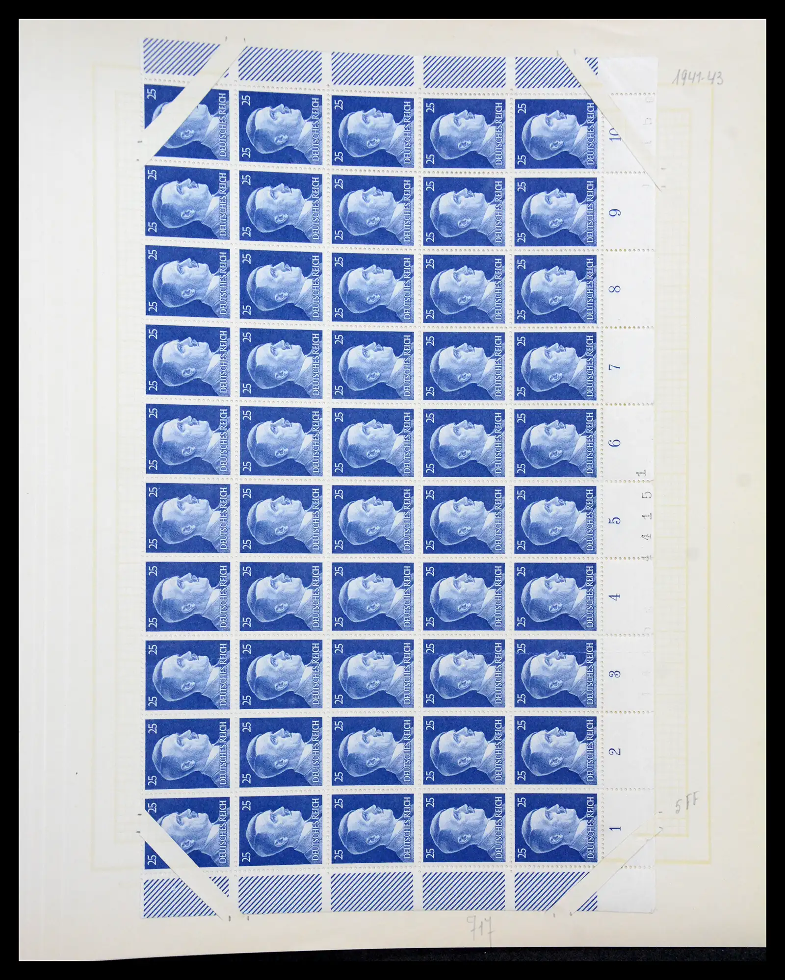 41271 0073 - Postzegelverzameling 41271 Duitsland vellen/veldelen 1922-1943.