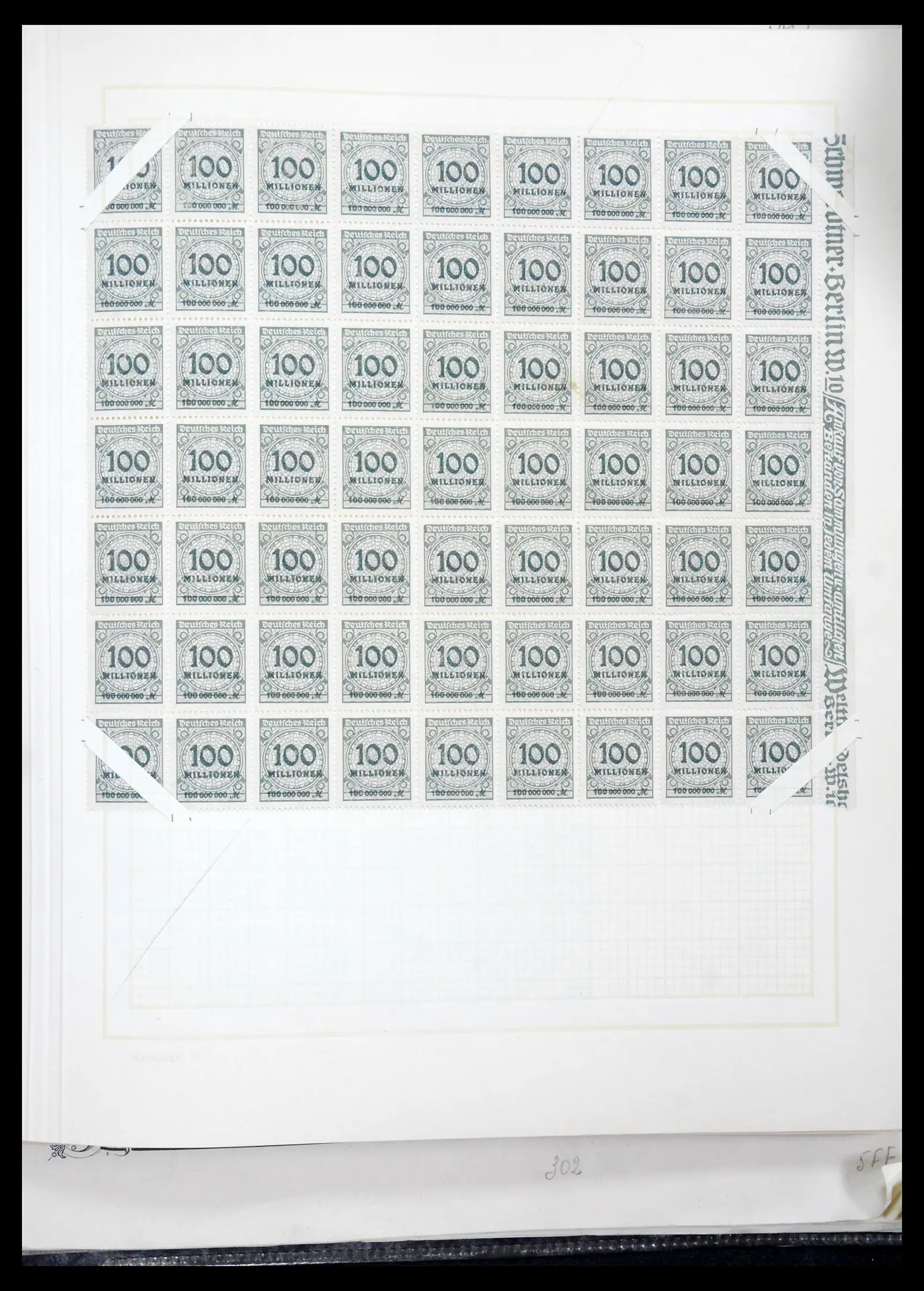 41271 0097 - Postzegelverzameling 41271 Duitsland vellen/veldelen 1922-1943.