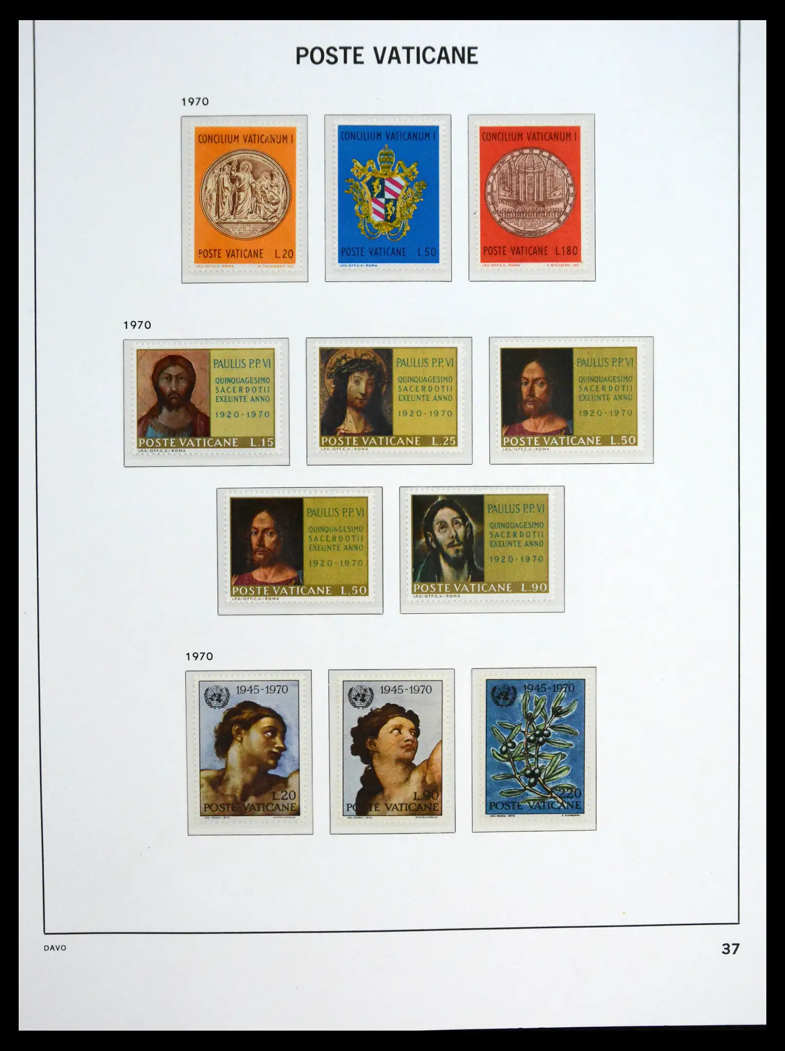 41273 0037 - Postzegelverzameling 41273 Vaticaan postfris 1929-2020.