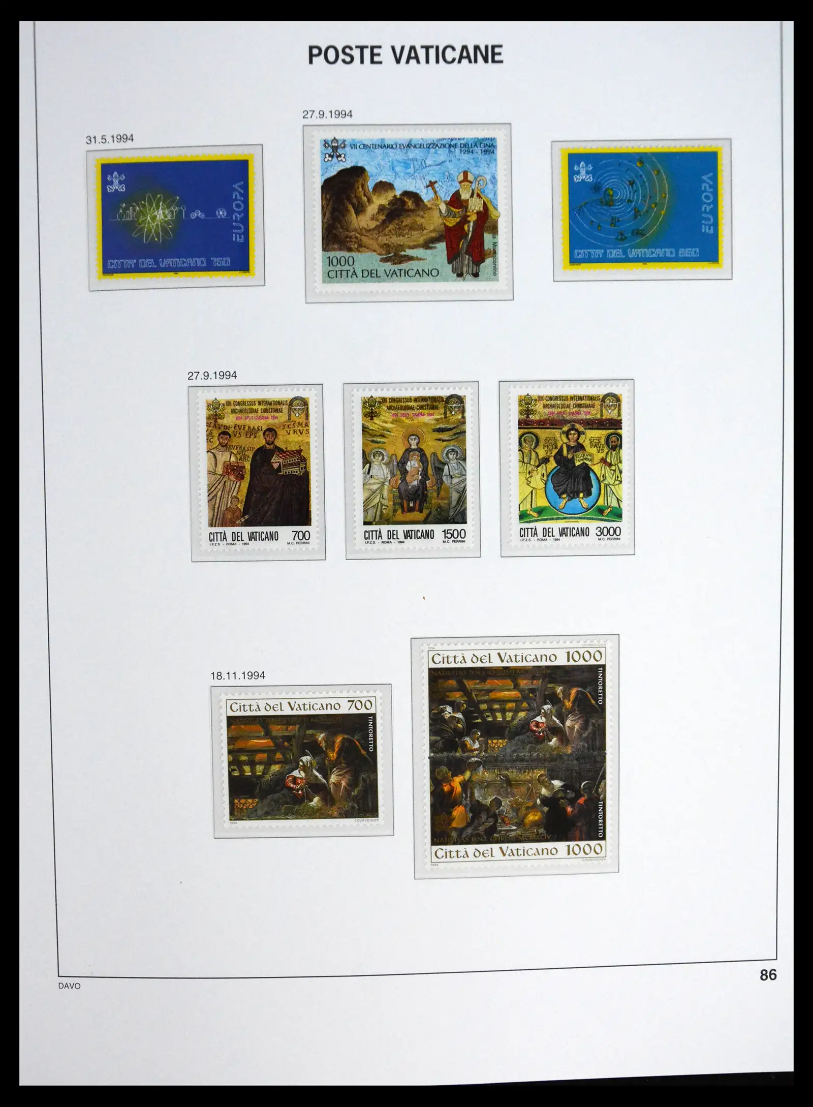 41273 0100 - Postzegelverzameling 41273 Vaticaan postfris 1929-2020.