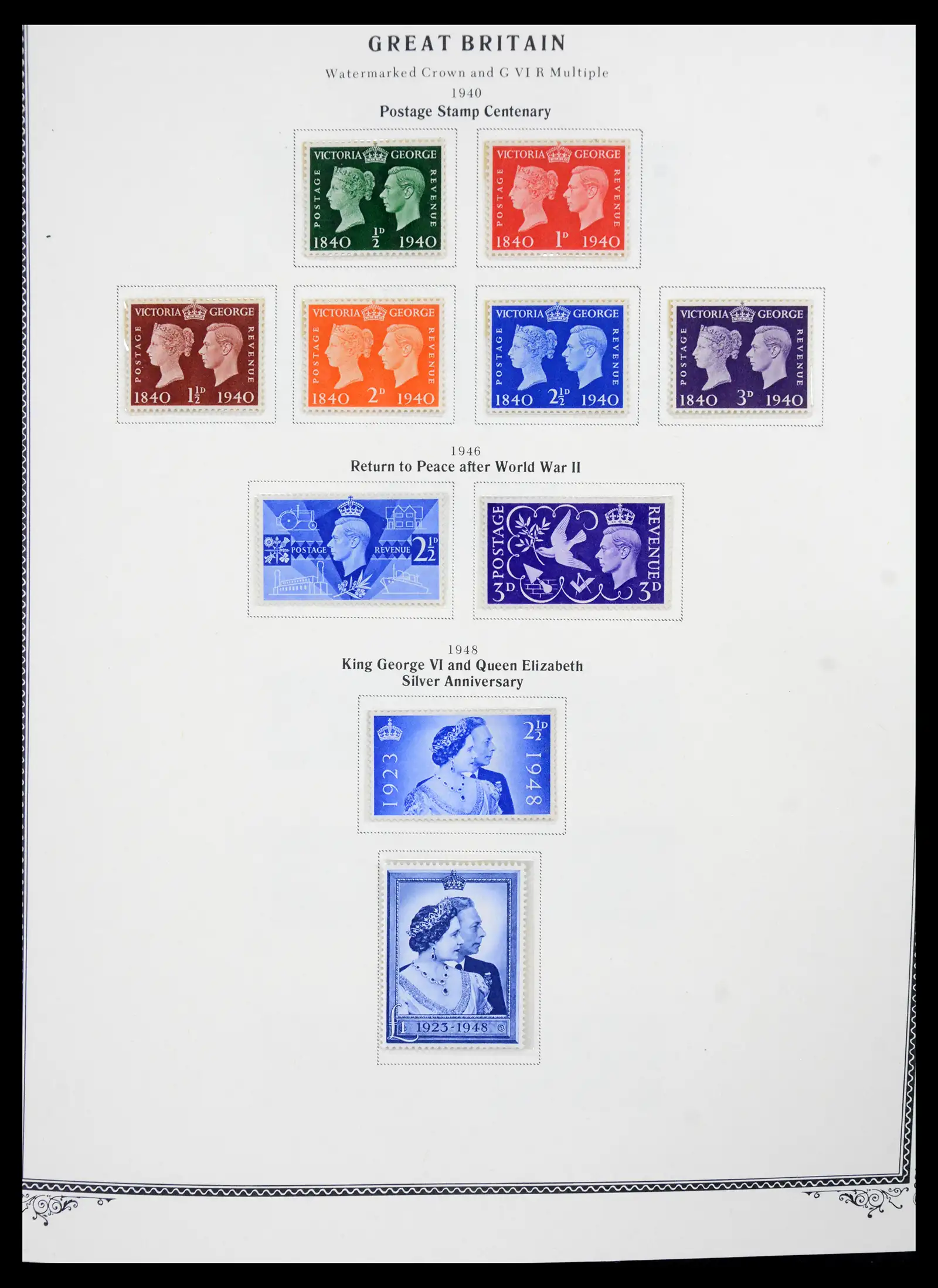 41280 0024 - Postzegelverzameling 41280 Engeland 1840-1987.