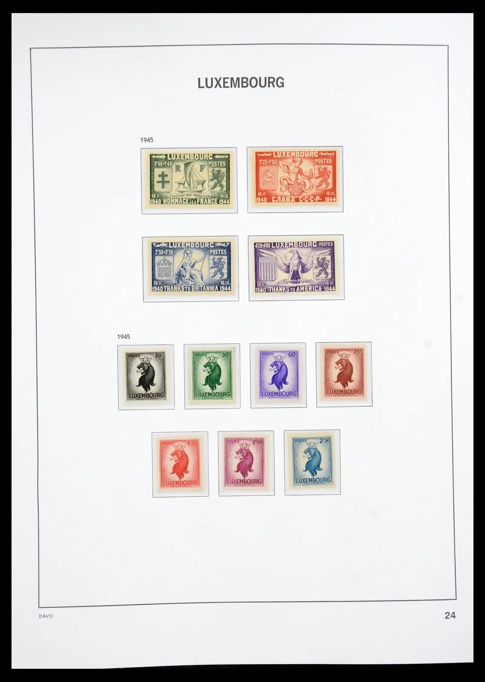 41286 0024 - Postzegelverzameling 41286 Luxemburg 1852-2015.