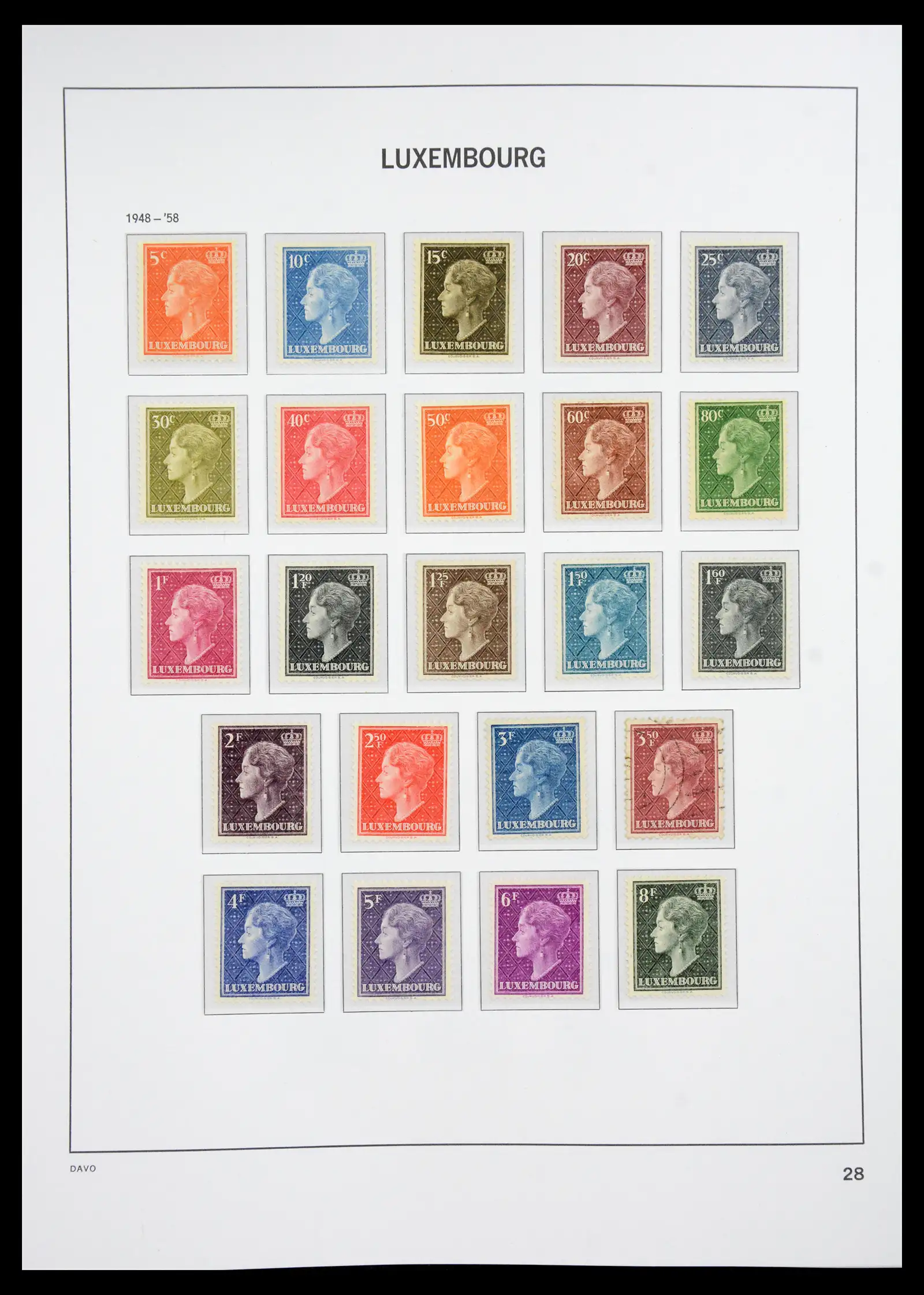 41286 0028 - Postzegelverzameling 41286 Luxemburg 1852-2015.