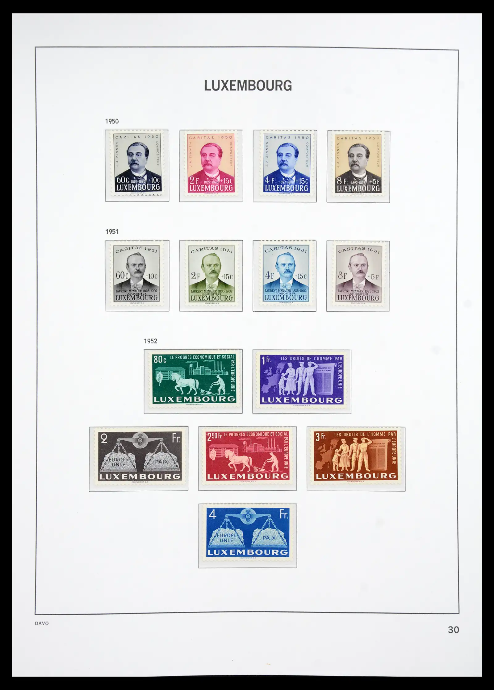 41286 0030 - Postzegelverzameling 41286 Luxemburg 1852-2015.