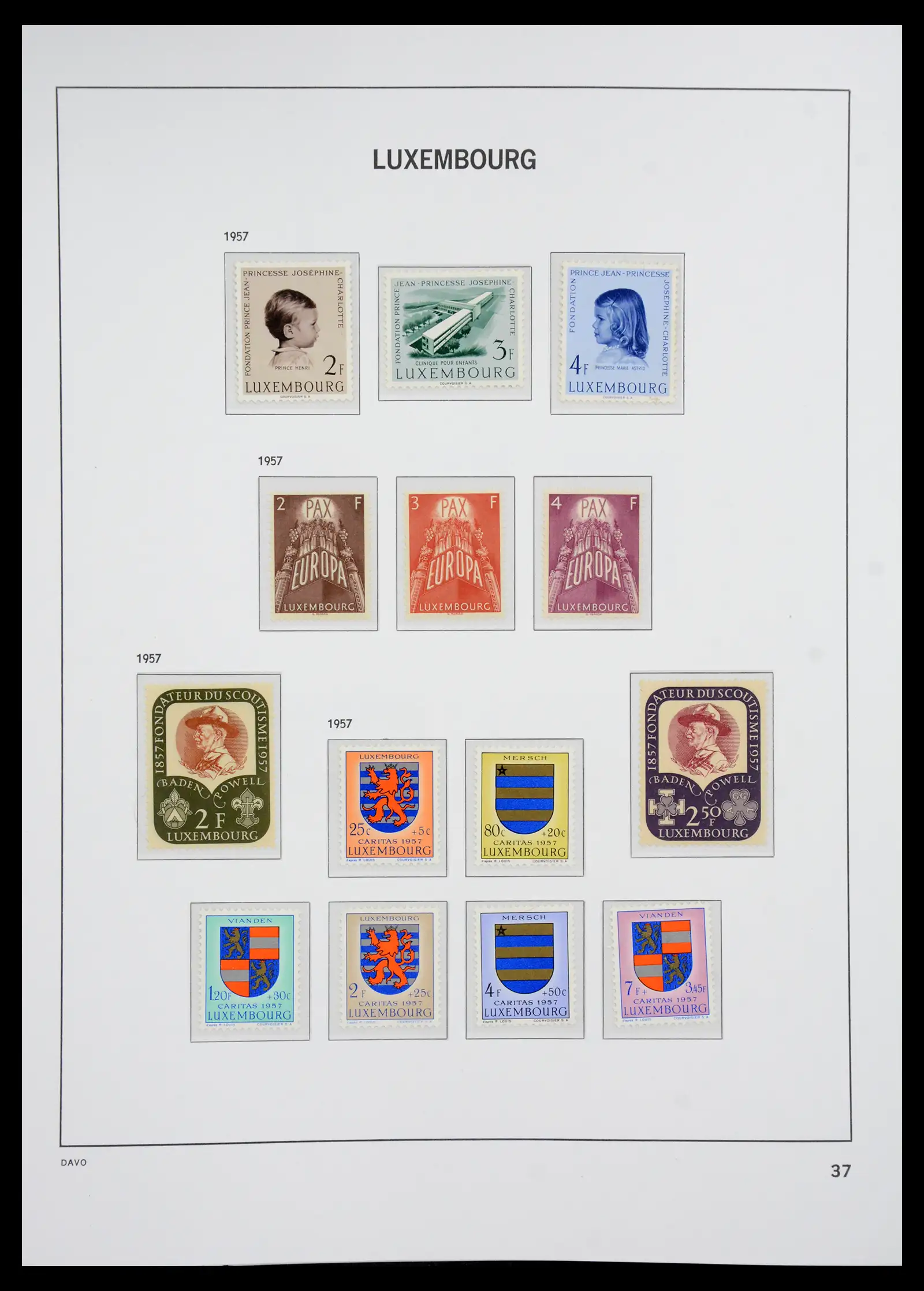 41286 0037 - Postzegelverzameling 41286 Luxemburg 1852-2015.