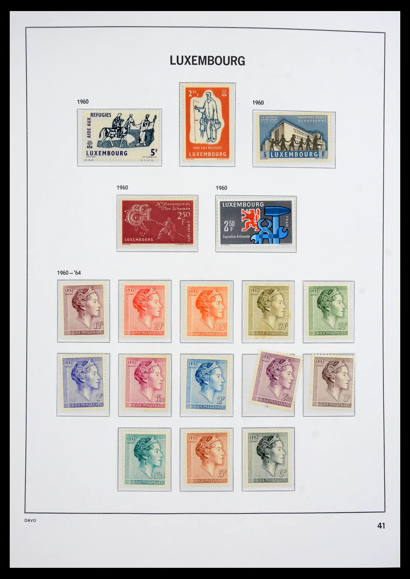 41286 0064 - Postzegelverzameling 41286 Luxemburg 1852-2015.