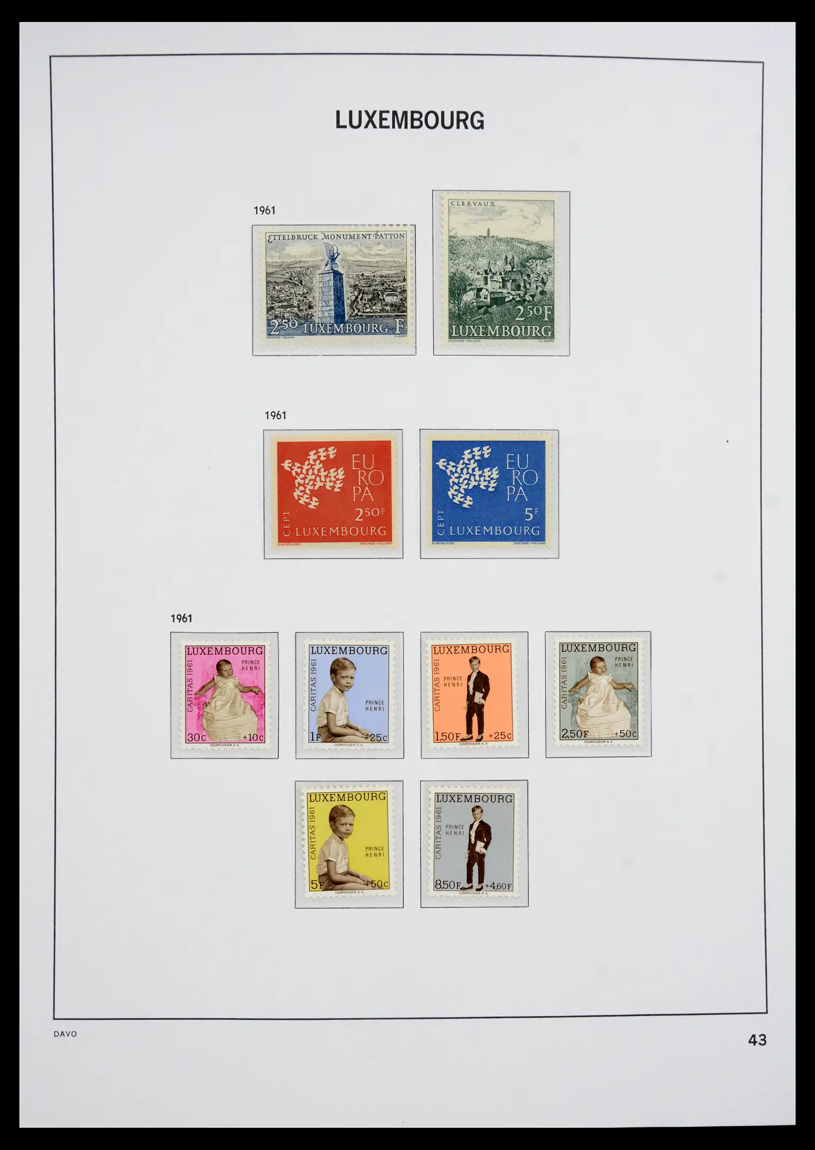 41286 0066 - Postzegelverzameling 41286 Luxemburg 1852-2015.