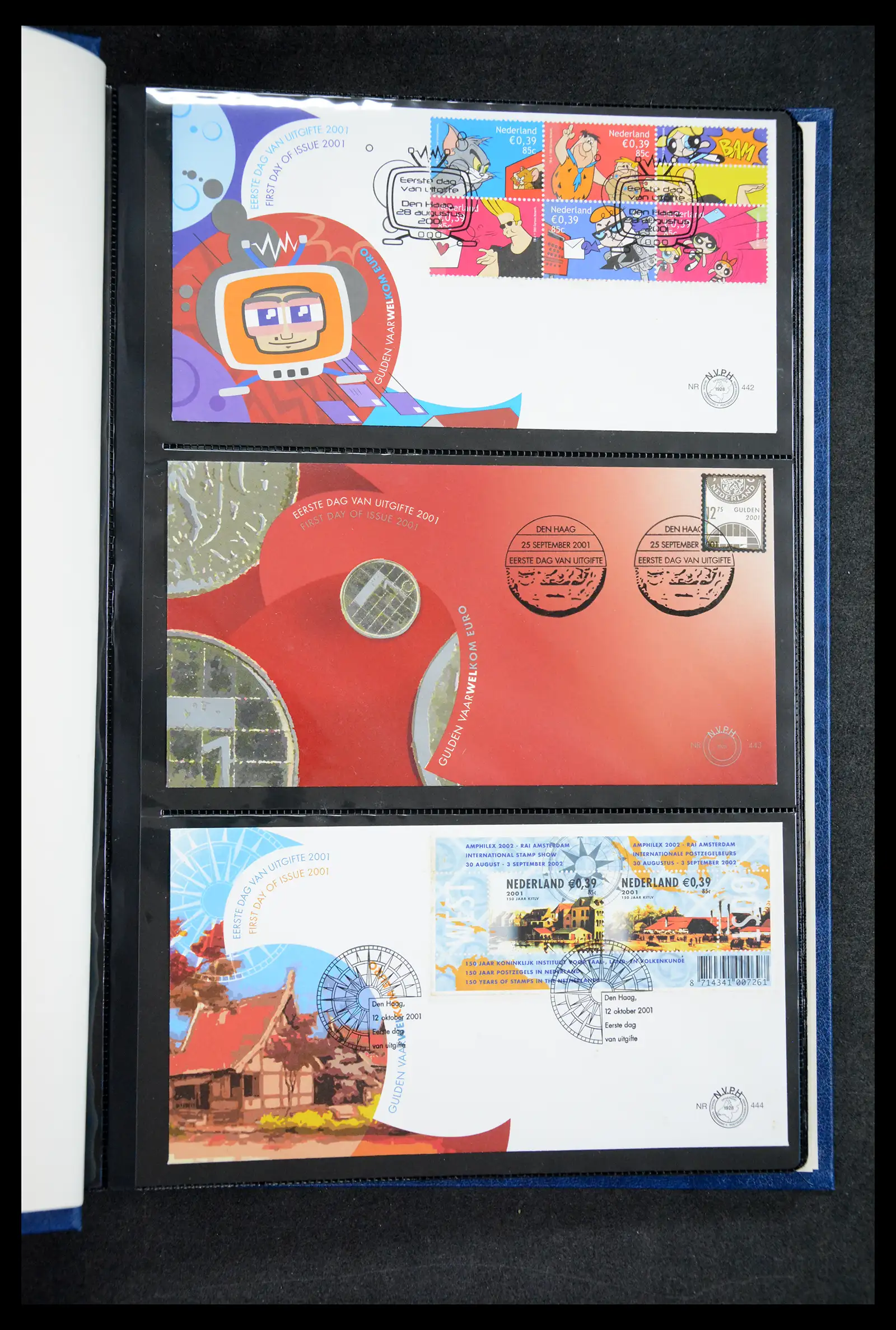 41304 0001 - Postzegelverzameling 41304 Nederland fdc's 2001-eind 2022.