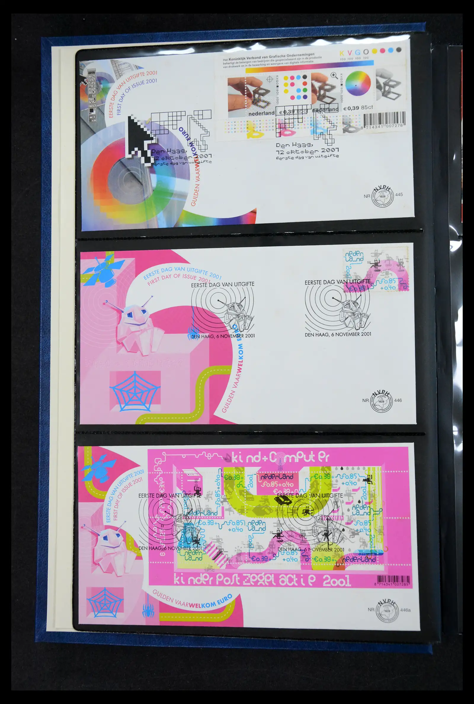 41304 0002 - Postzegelverzameling 41304 Nederland fdc's 2001-eind 2022.