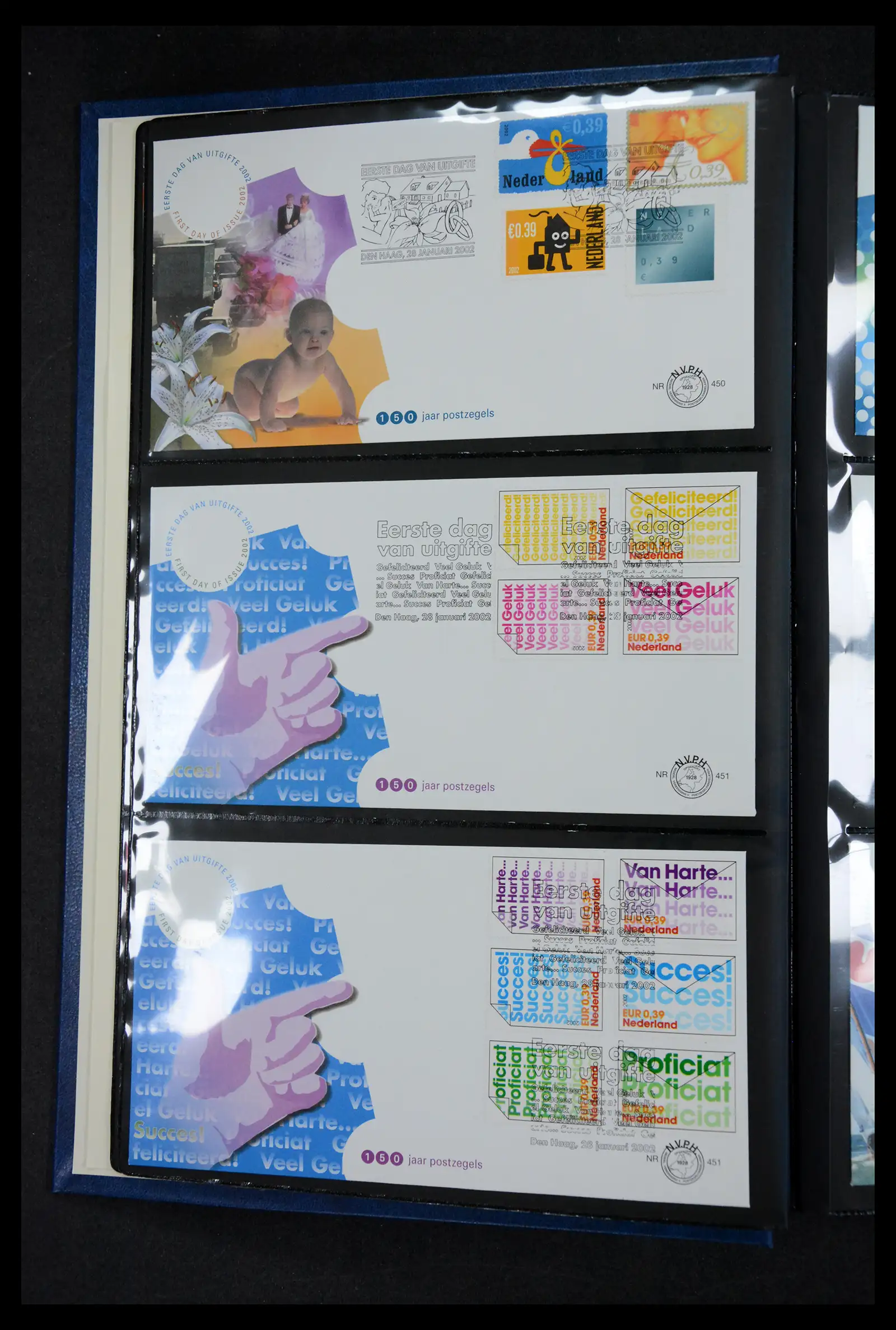 41304 0004 - Postzegelverzameling 41304 Nederland fdc's 2001-eind 2022.