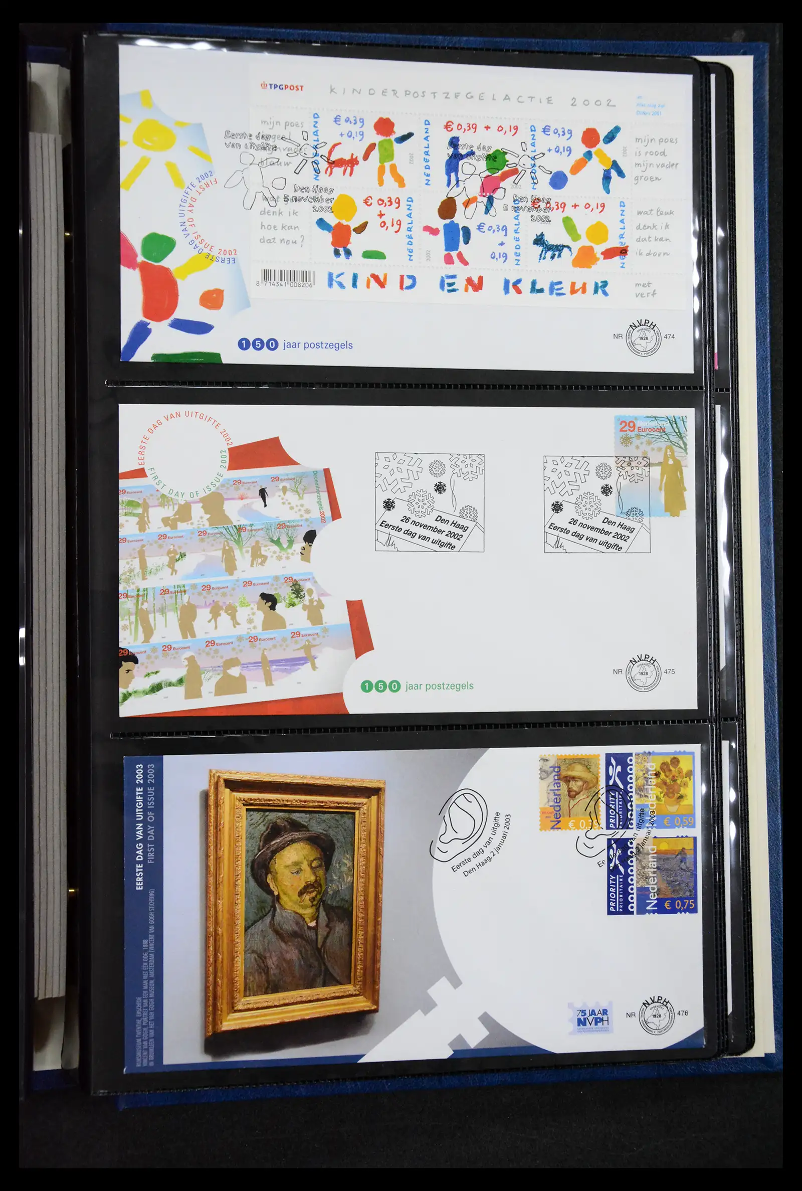 41304 0013 - Postzegelverzameling 41304 Nederland fdc's 2001-eind 2022.